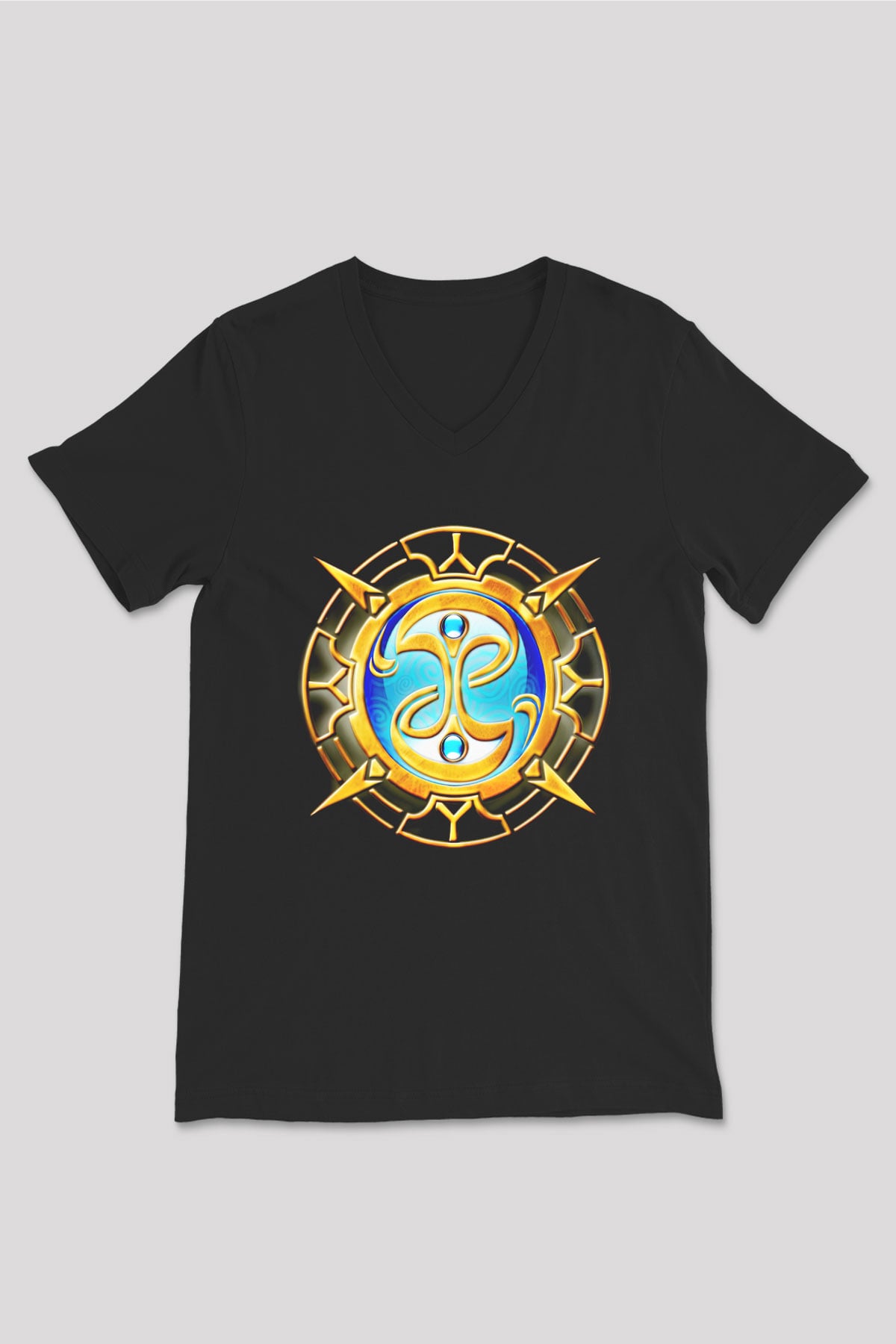 Fable Siyah Unisex V Yaka Tişört