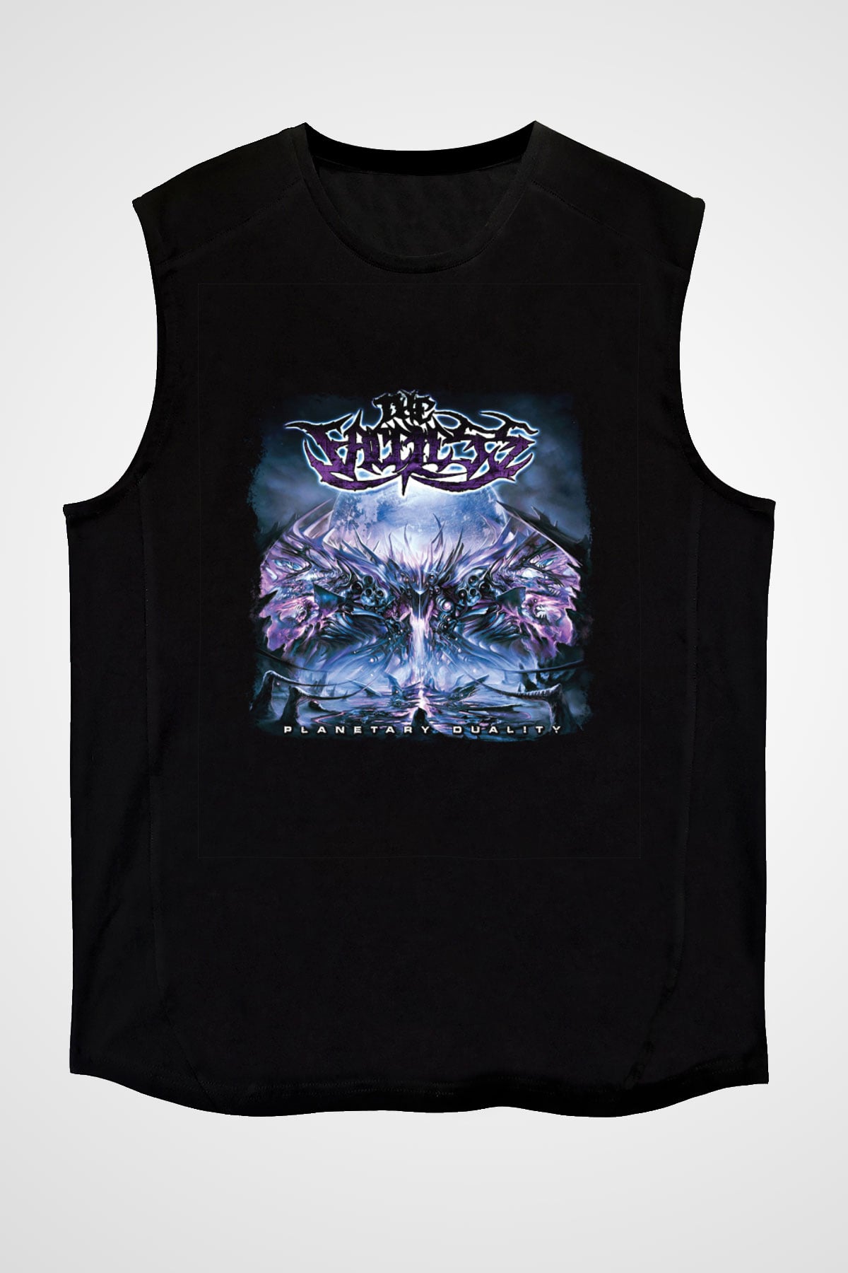 Faceless (The) Baskılı Unisex Siyah Kolsuz Tişört