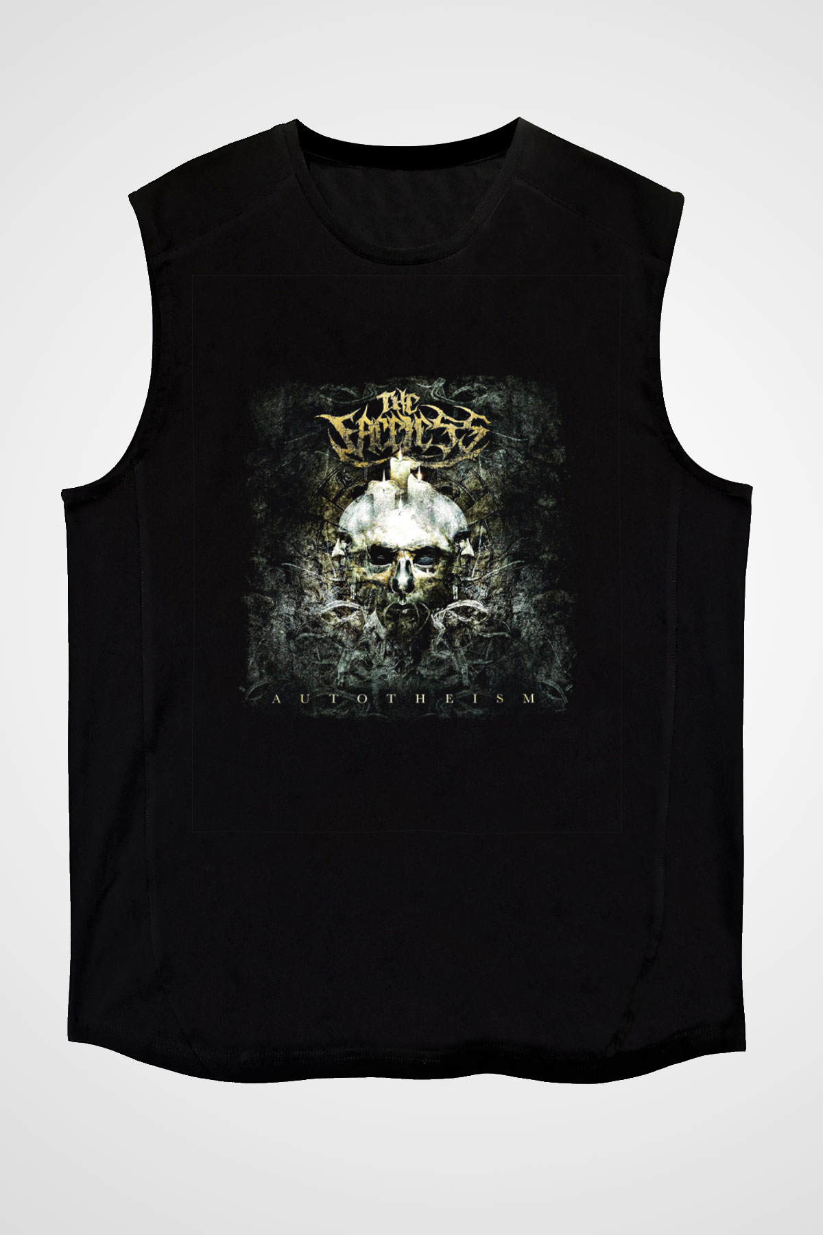Faceless (The) Baskılı Unisex Siyah Kolsuz Tişört