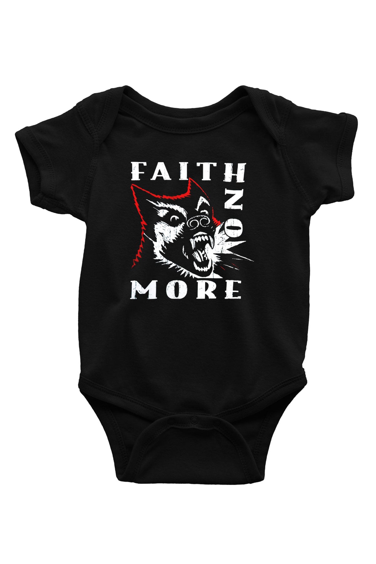 Faith No More Baskılı Siyah Bebek Body - Zıbın