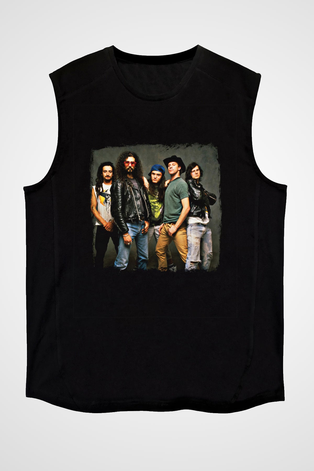 Faith No More Baskılı Unisex Siyah Kolsuz Tişört