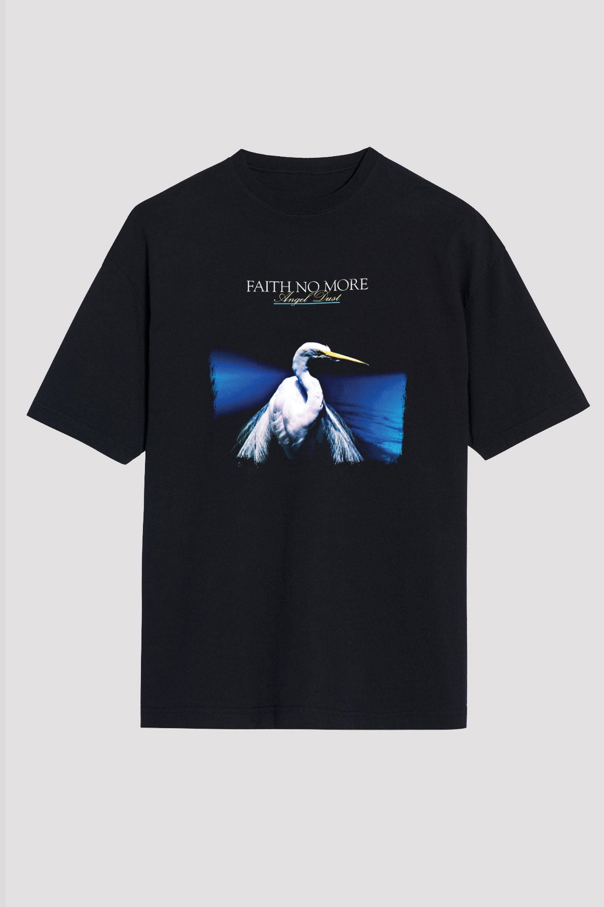 Faith No More Baskılı Unisex Siyah Oversize Tişört