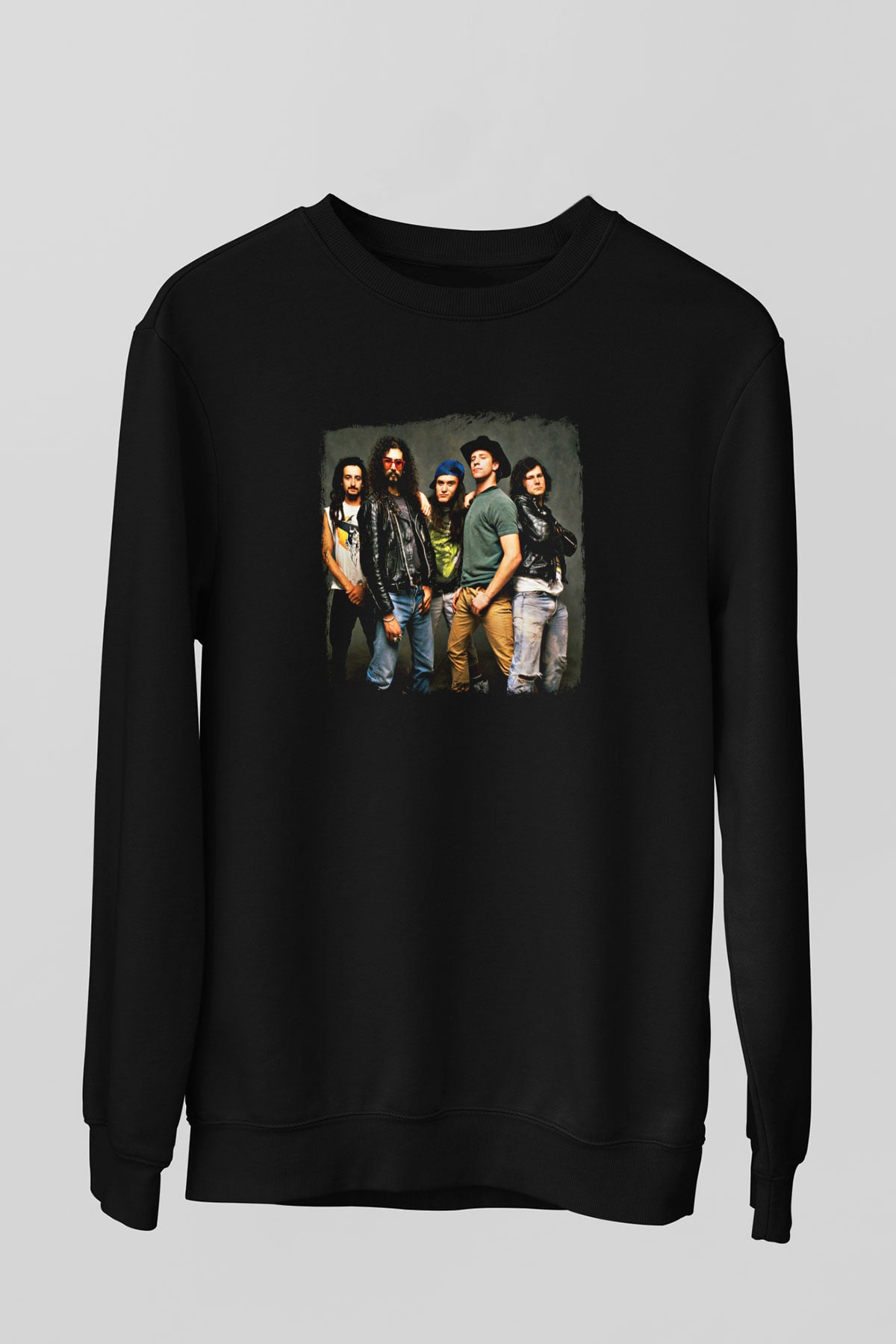 Faith No More Baskılı Unisex Siyah Sweatshirt