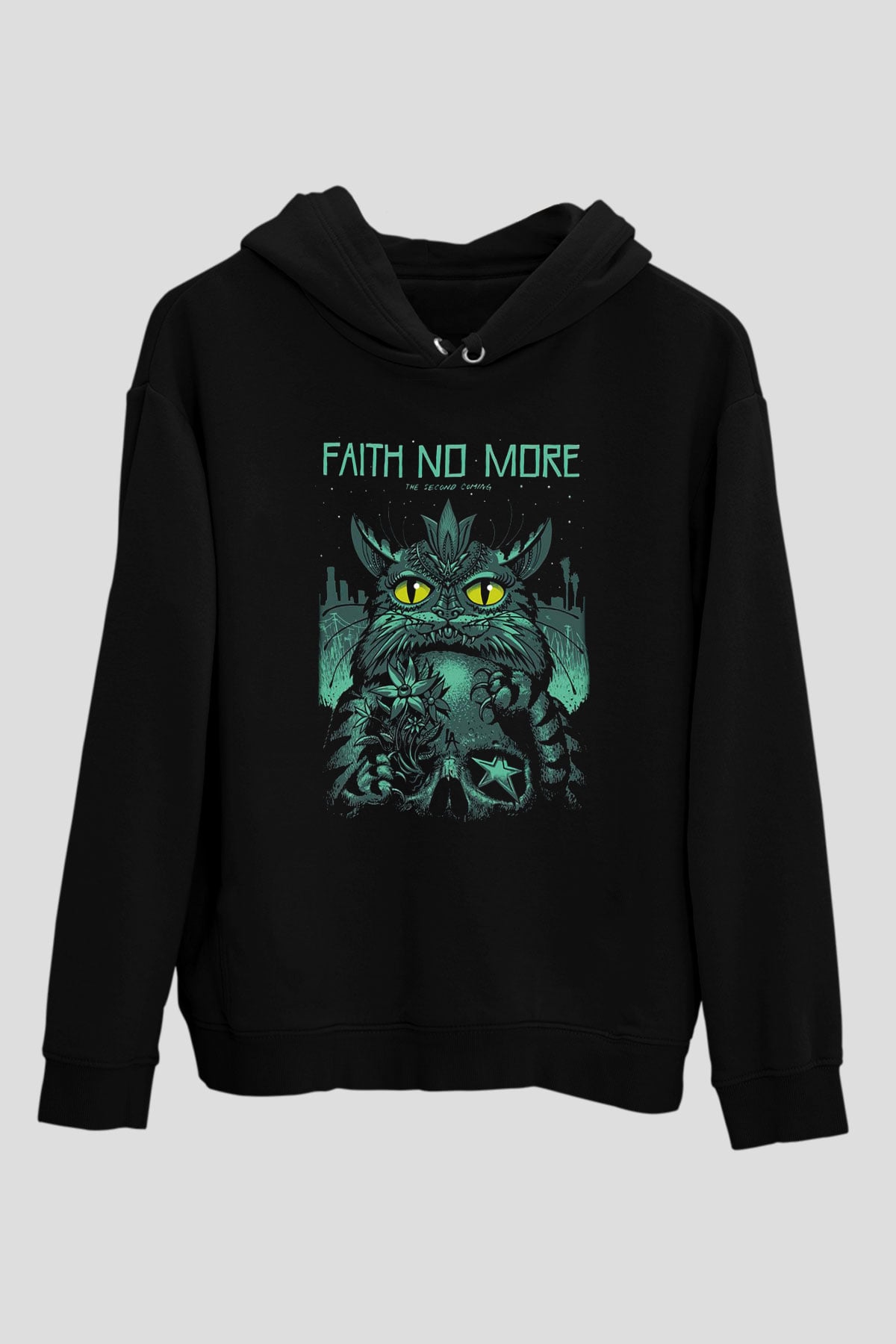 Faith No More Siyah Unisex Hoodie