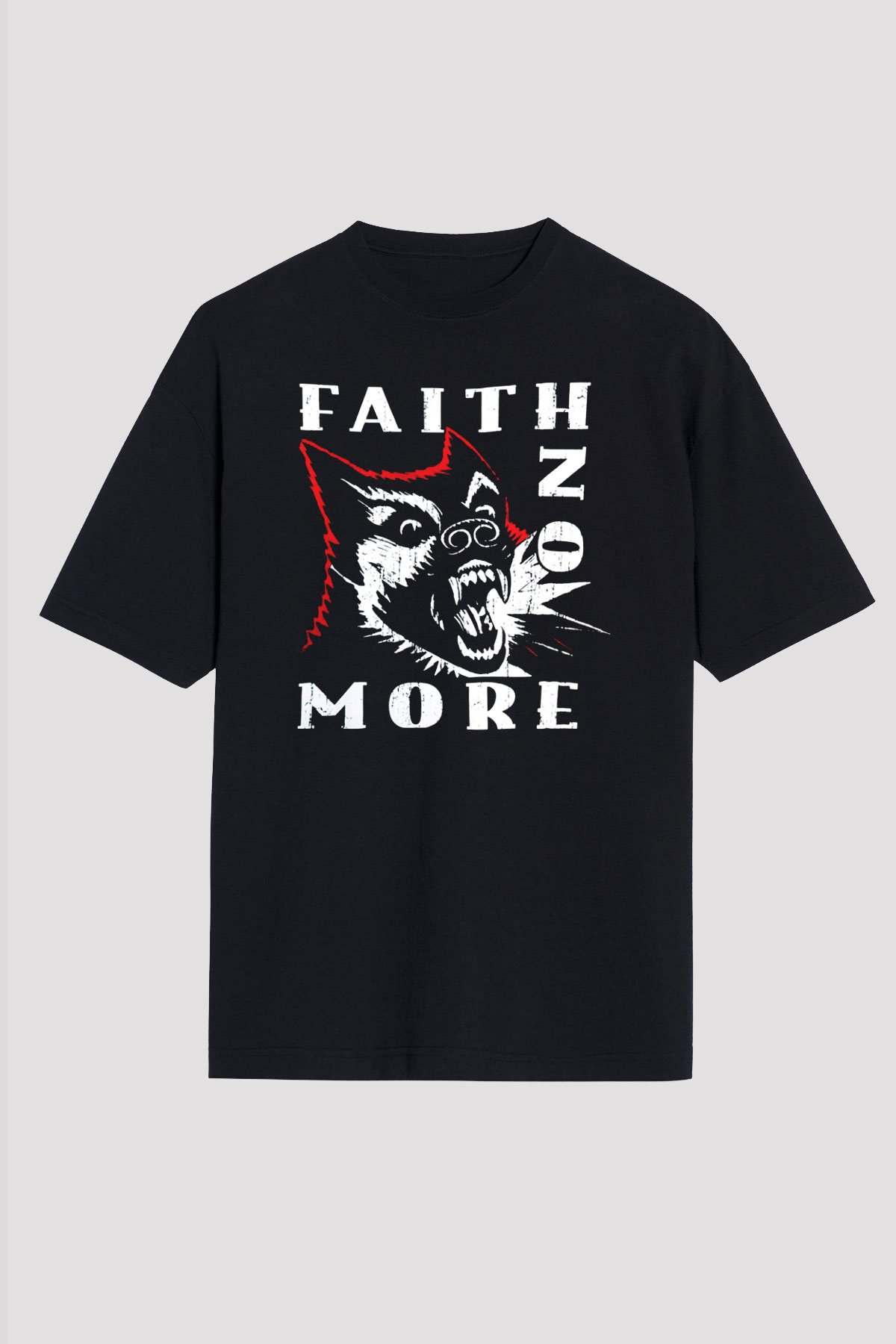 Faith No More Siyah Unisex Oversize Tişört T-Shirt