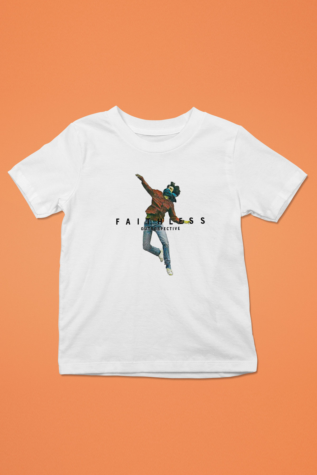 Faithless Baskılı Beyaz Unisex Beyaz Çocuk Tişört - Tshirt