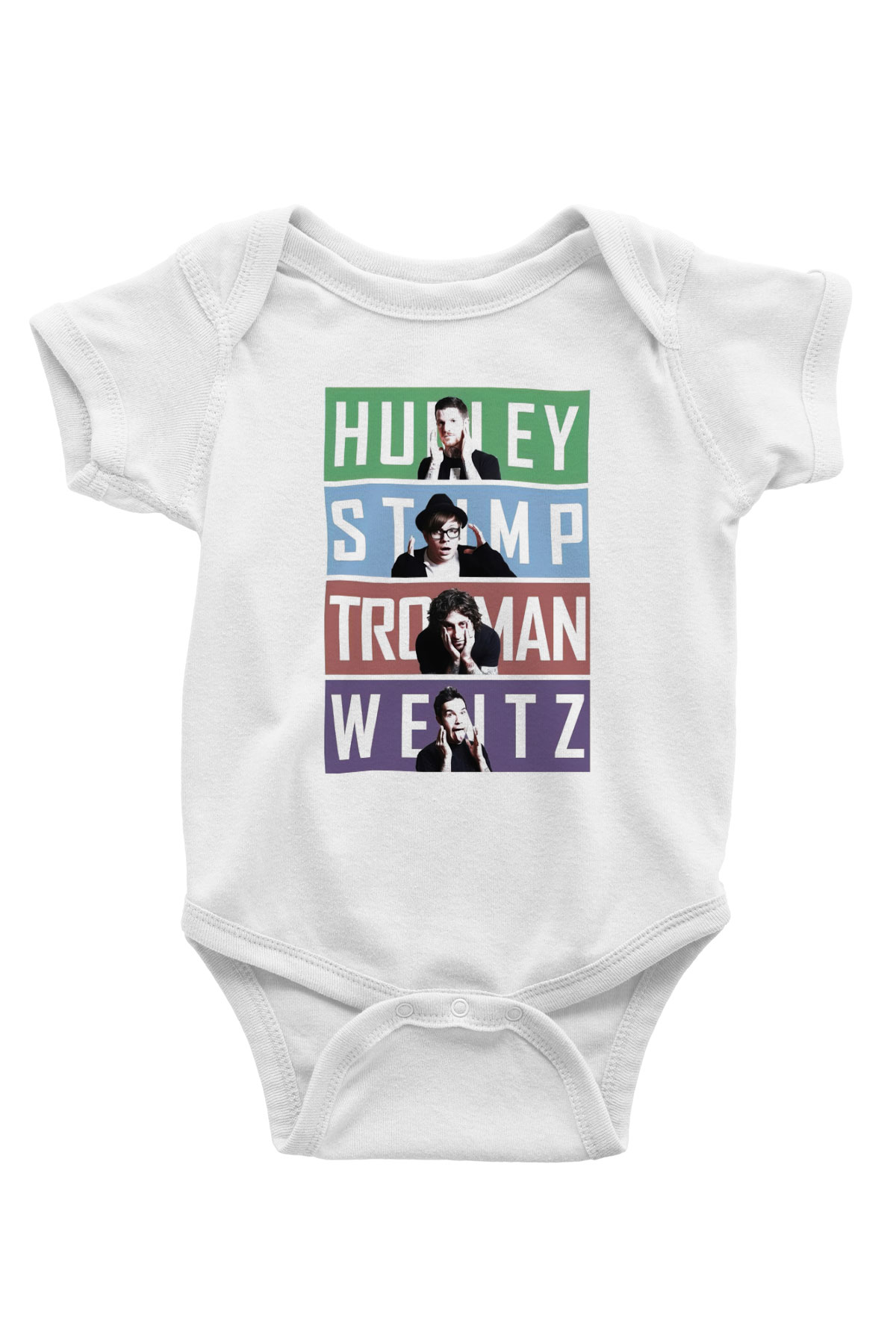 Fall Out Boy Baskılı Beyaz Unisex Bebek Body - Zıbın