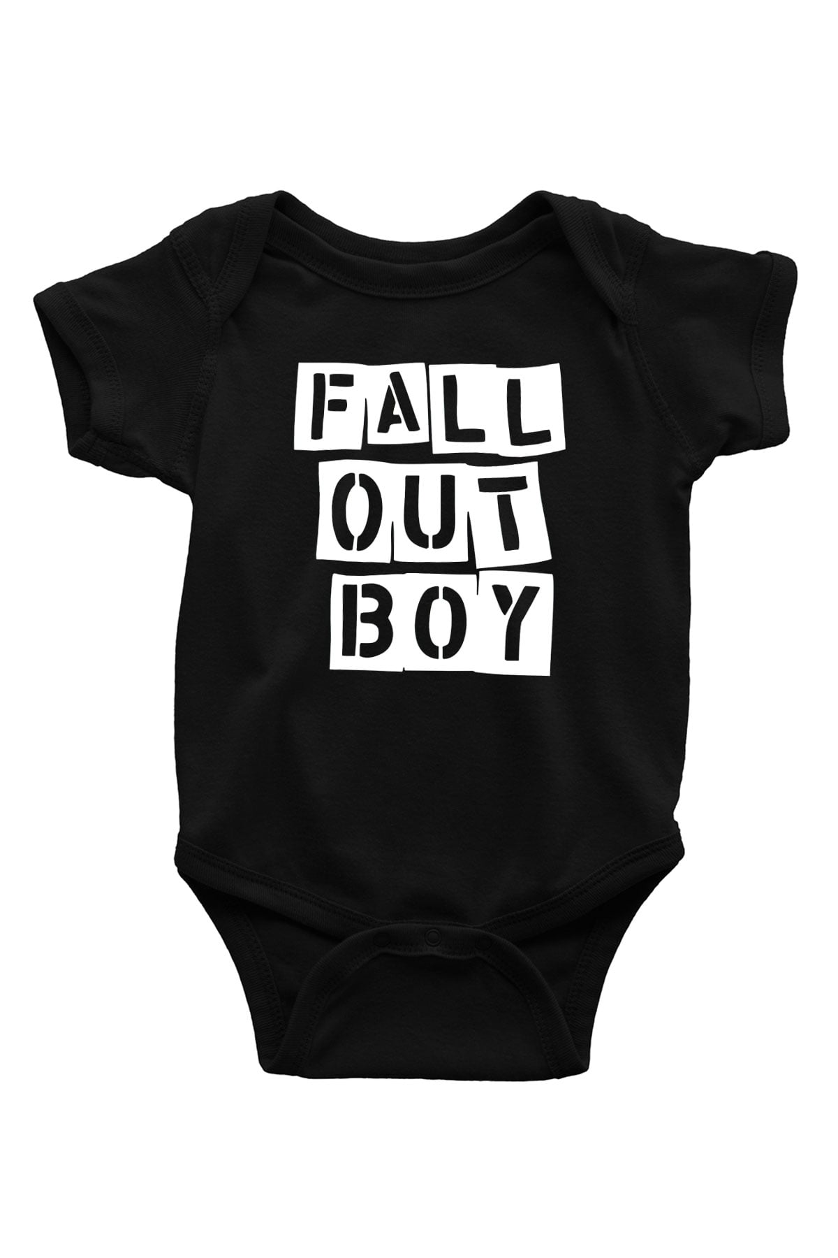 Fall Out Boy Baskılı Siyah Bebek Body - Zıbın