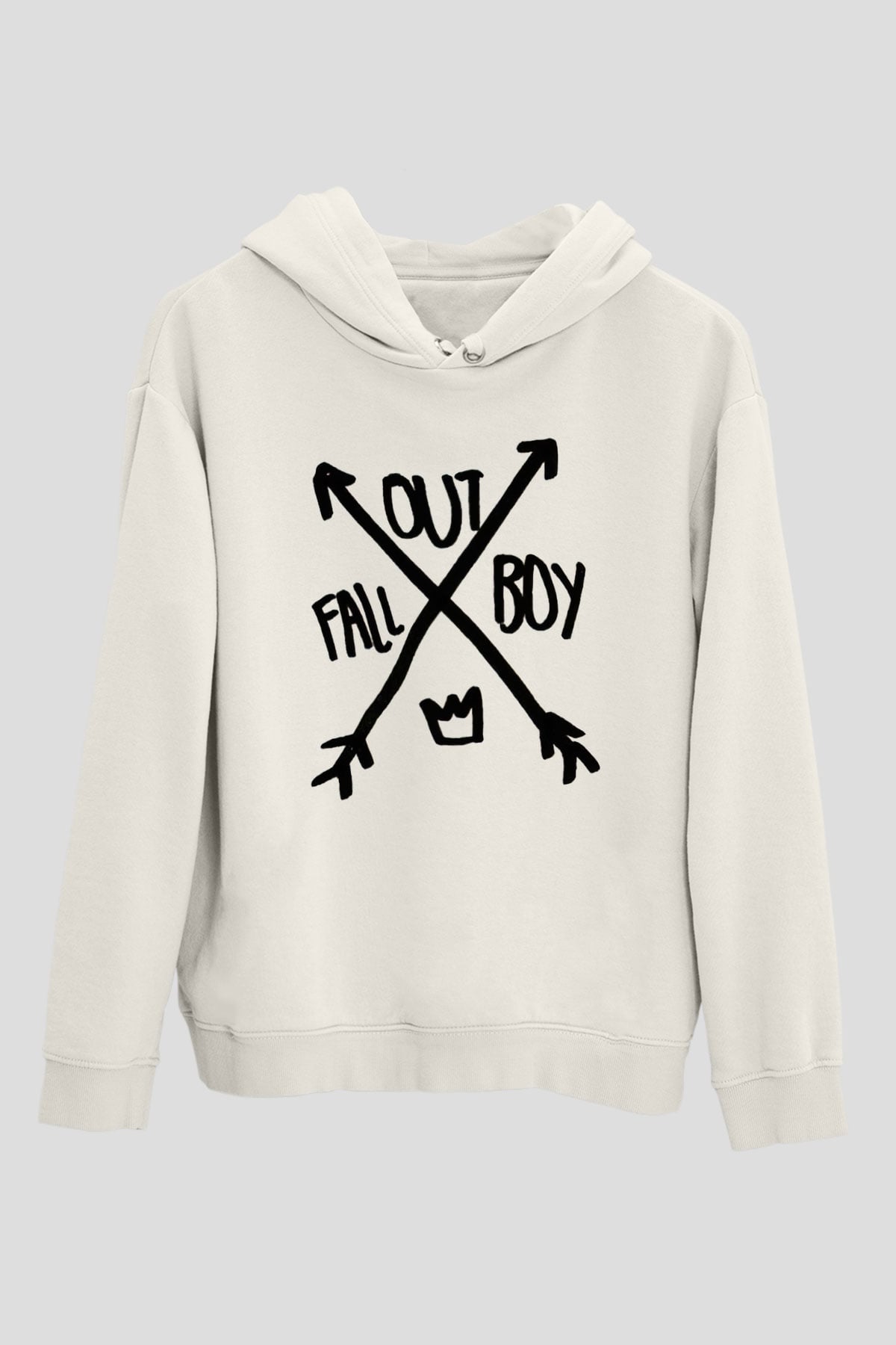 Fall Out Boy Beyaz Unisex Kapüşonlu Sweatshirt