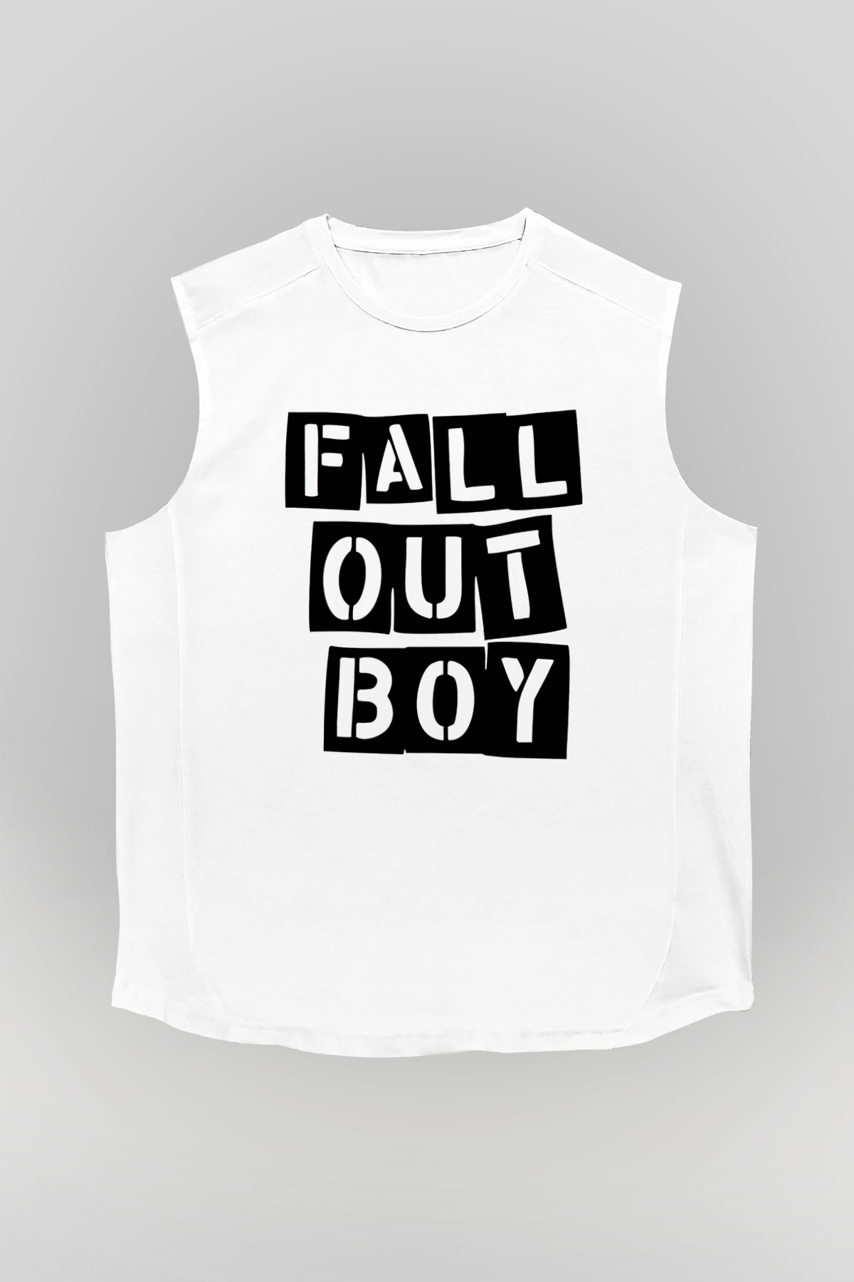 Fall Out Boy Beyaz Unisex Kolsuz Tişört