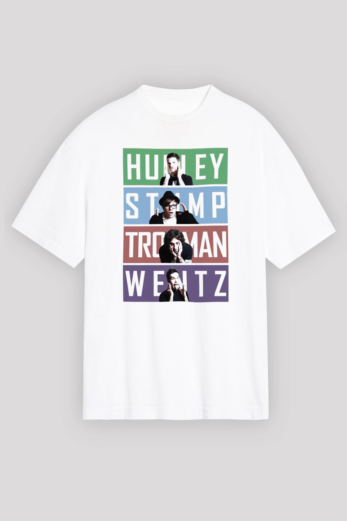 Fall Out Boy Beyaz Unisex Oversize Tişört T-Shirt