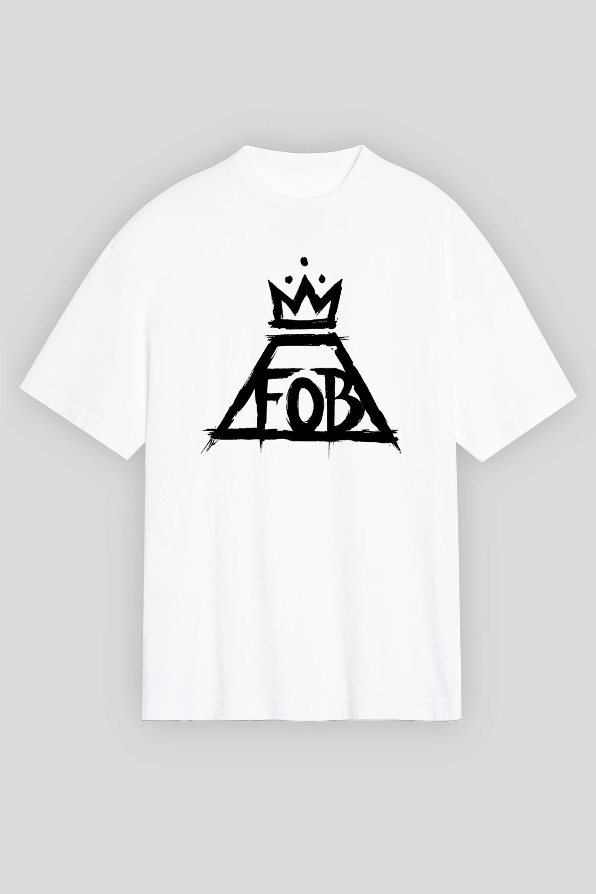 Fall Out Boy Beyaz Unisex Oversize Tişört T-Shirt