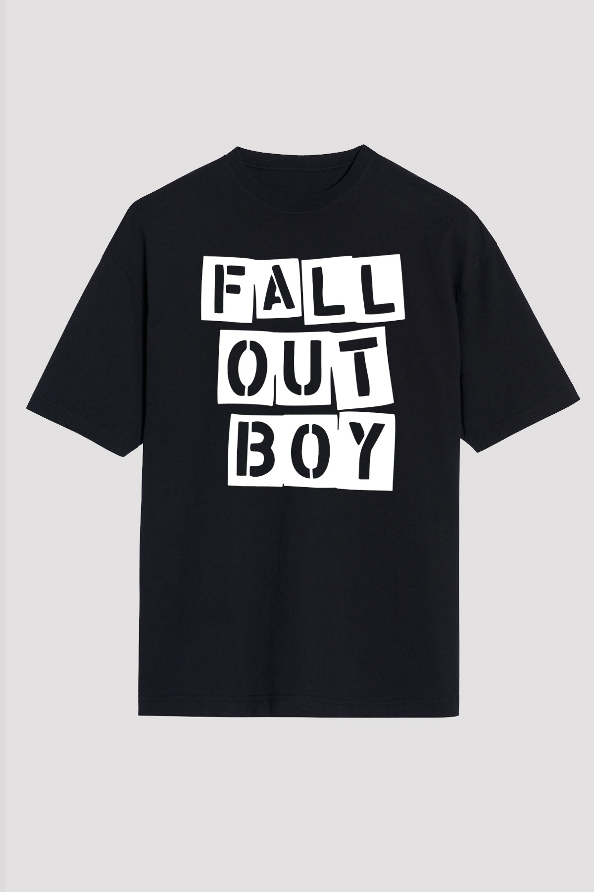 Fall Out Boy Siyah Unisex Oversize Tişört T-Shirt
