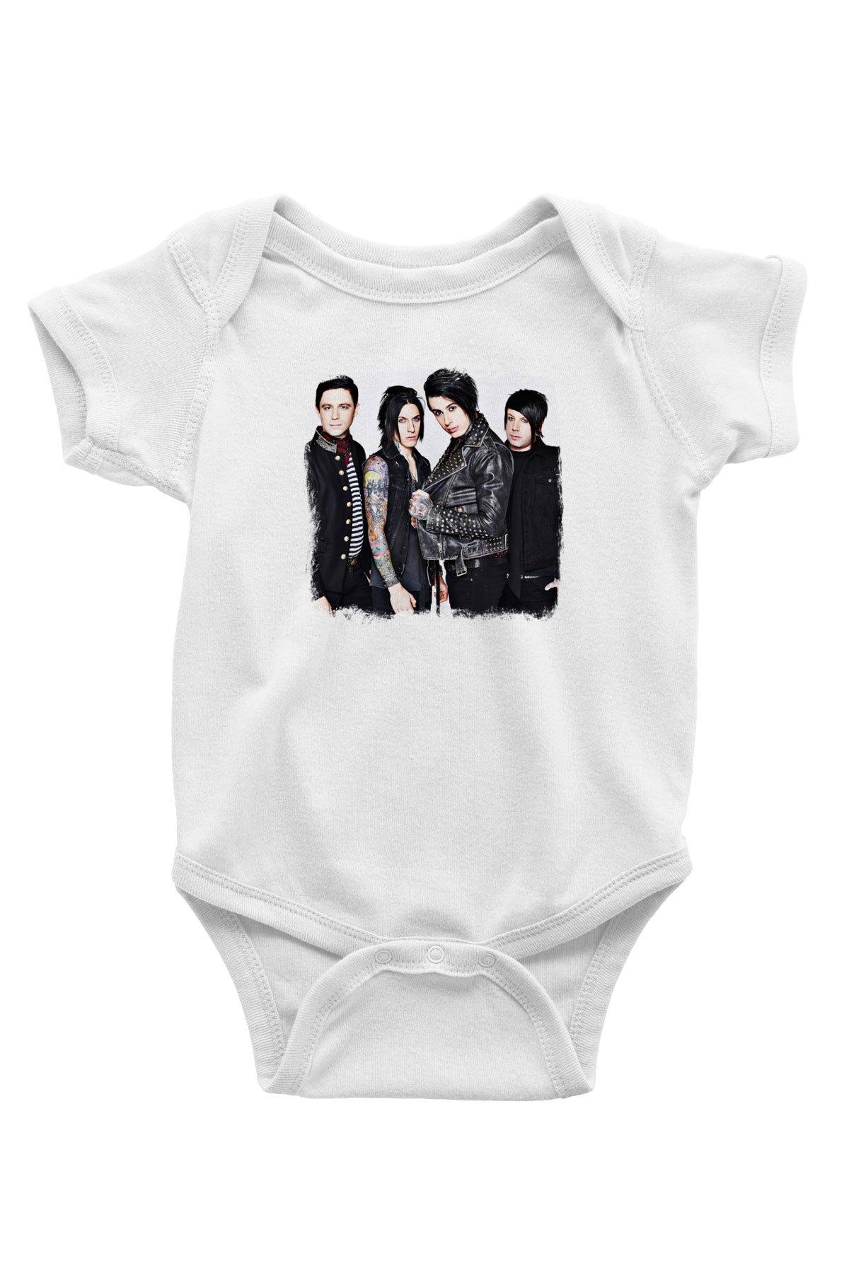Falling In Reverse Baskılı Unisex Beyaz Bebek Body - Zıbın