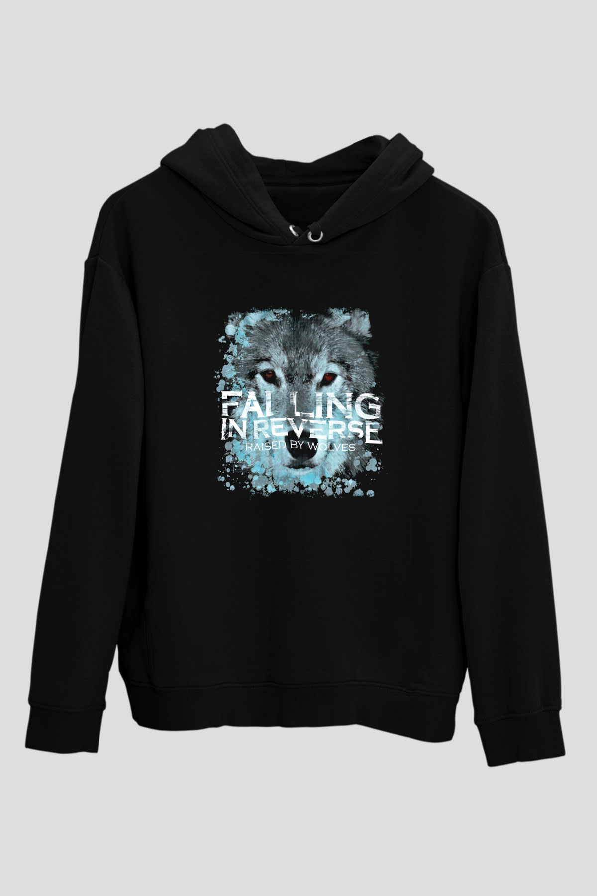 Falling In Reverse Baskılı Unisex Siyah Hoodie