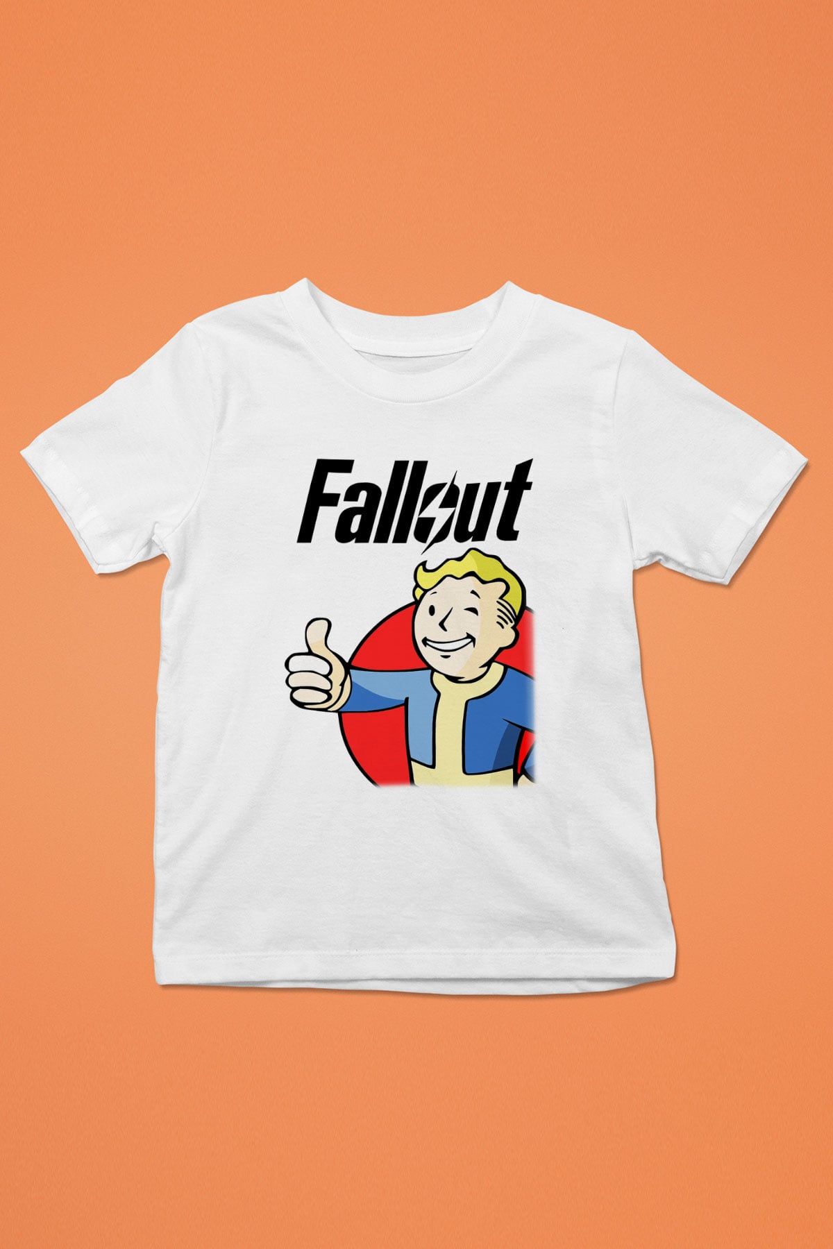 Fallout Baskılı Beyaz Unisex Çocuk Tişört