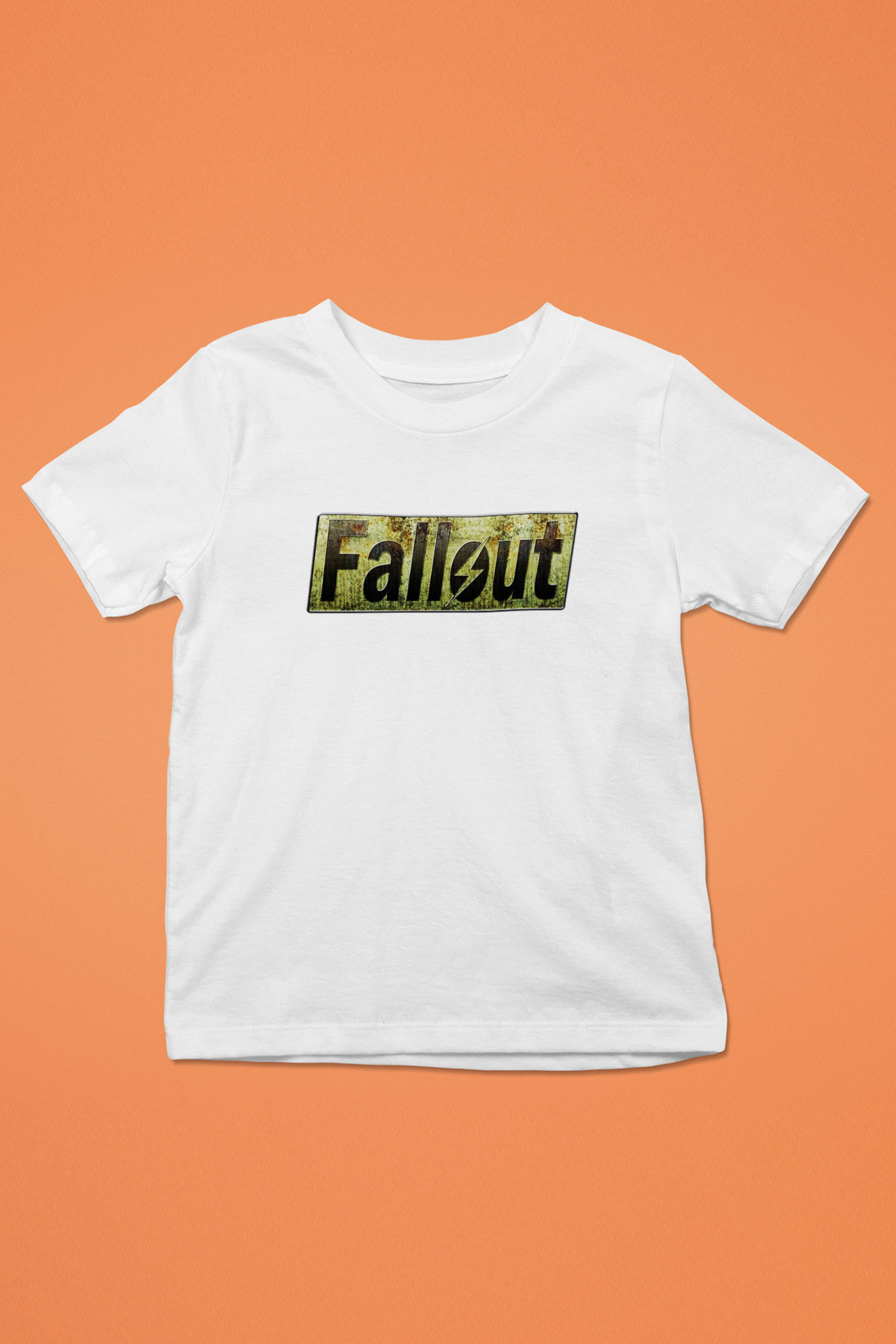 Fallout Baskılı Beyaz Unisex Çocuk Tişört