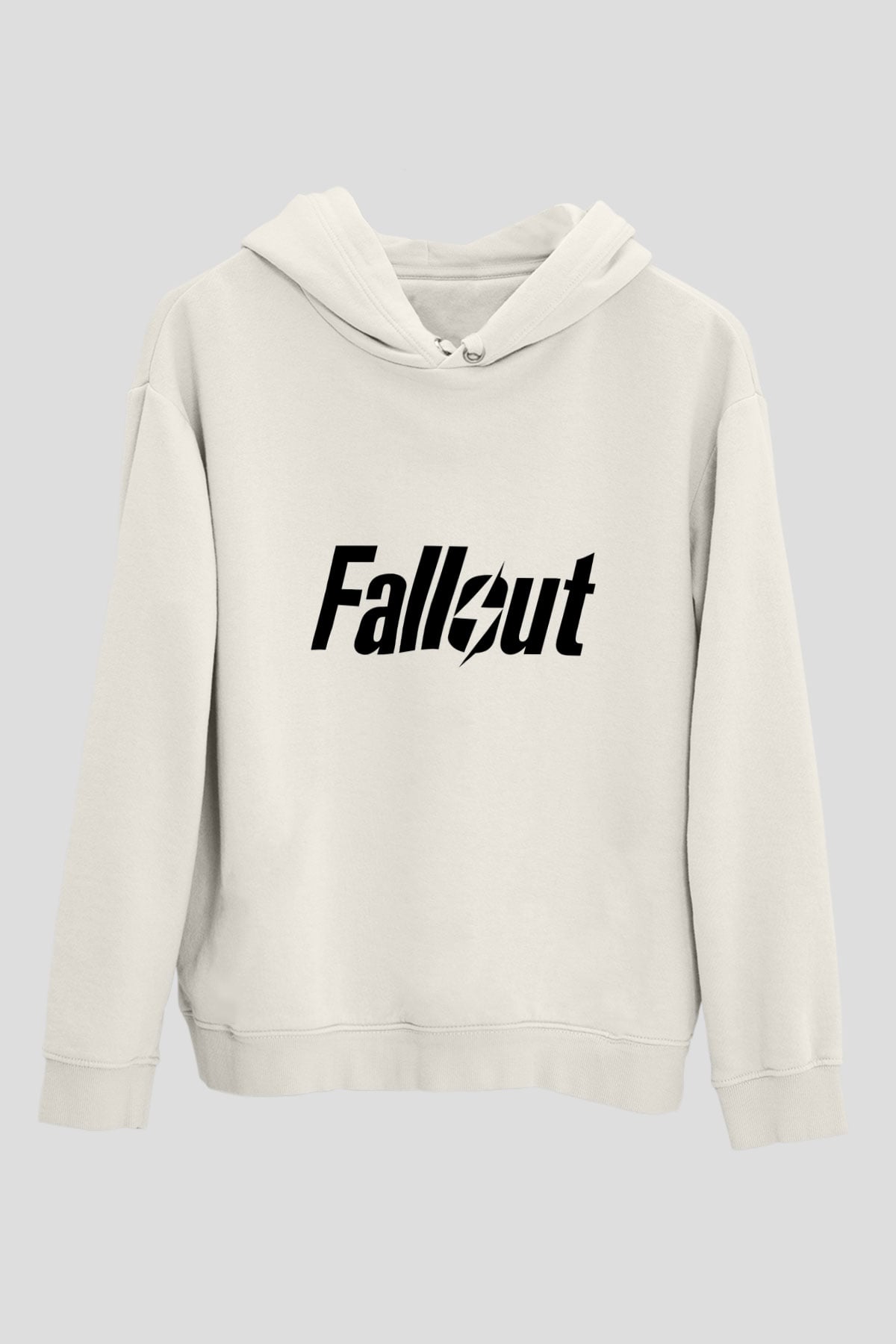 Fallout Beyaz Unisex Kapşonlu Sweatshirt