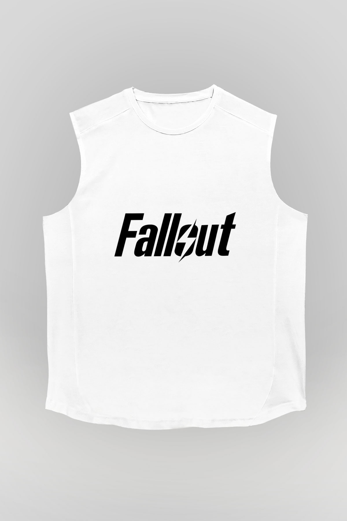 Fallout Beyaz Unisex Kolsuz Tişört