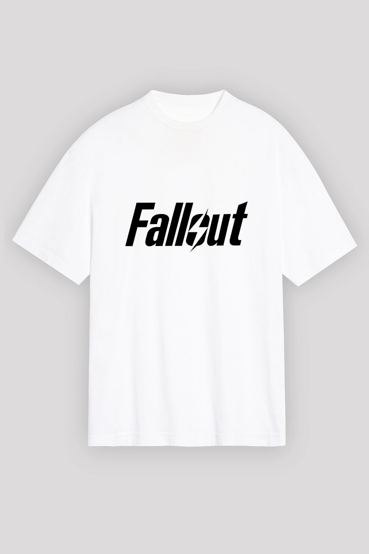 Fallout Beyaz Unisex Oversize Tişört T-Shirt