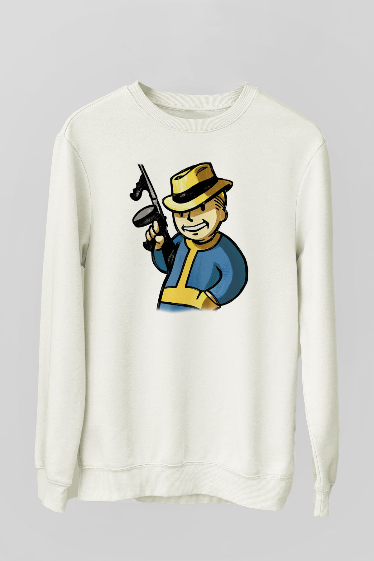 Fallout Beyaz Unisex Sweatshirt