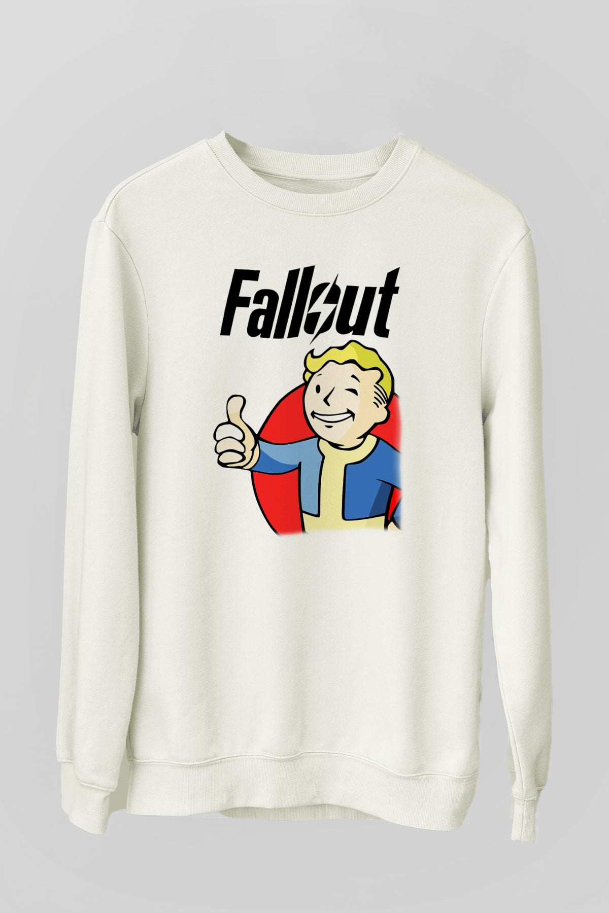 Fallout Beyaz Unisex Sweatshirt