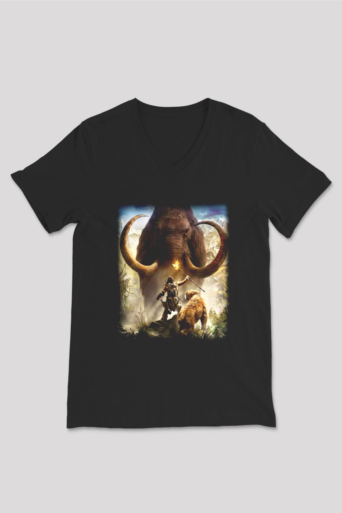 Far Cry Siyah Unisex V Yaka Tişört T-Shirt
