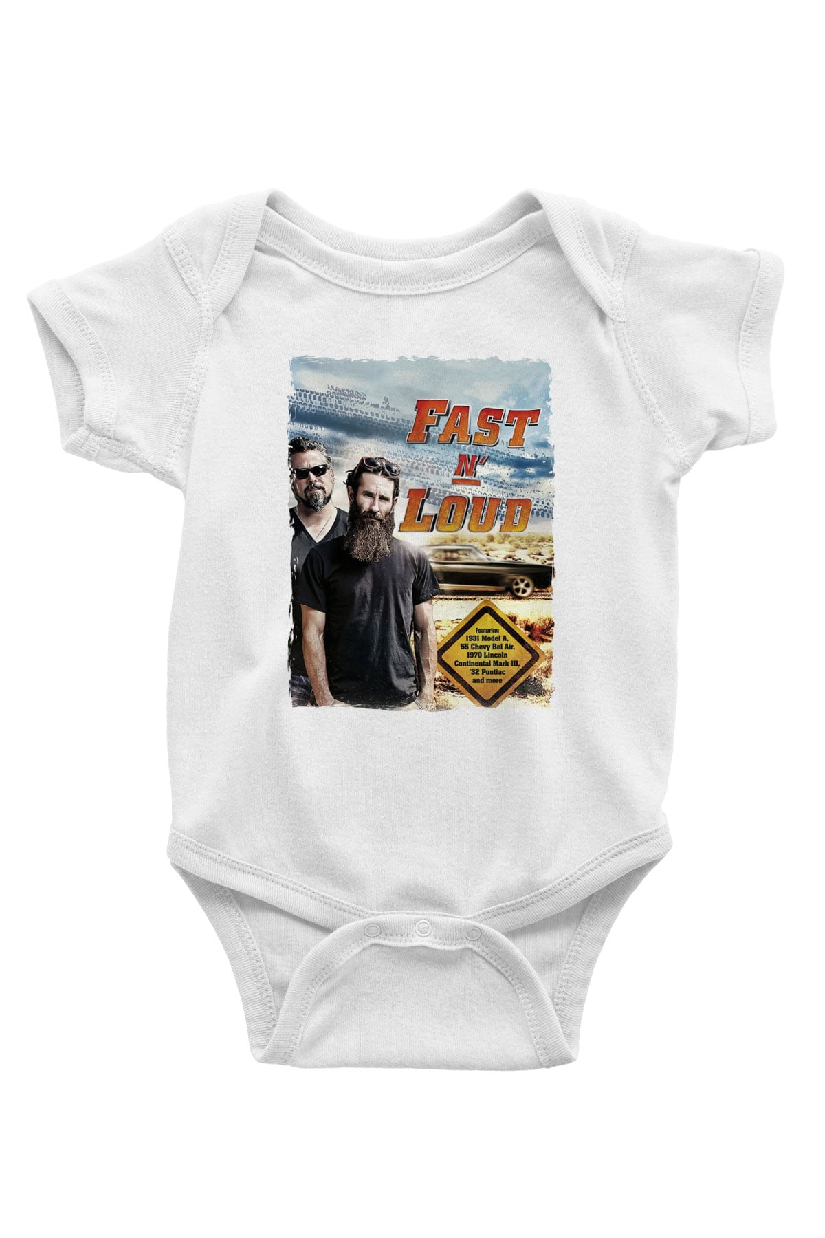 Fast N' Loud Beyaz Bebek Body - Zıbın