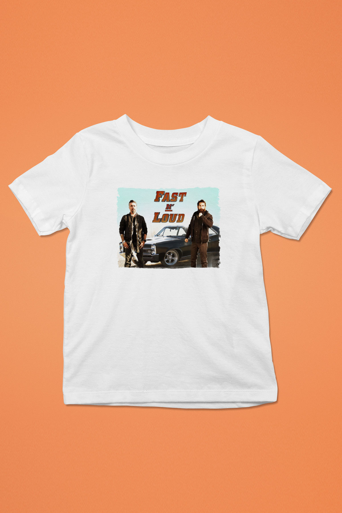 Fast N' Loud Beyaz Unisex Çocuk Tişört