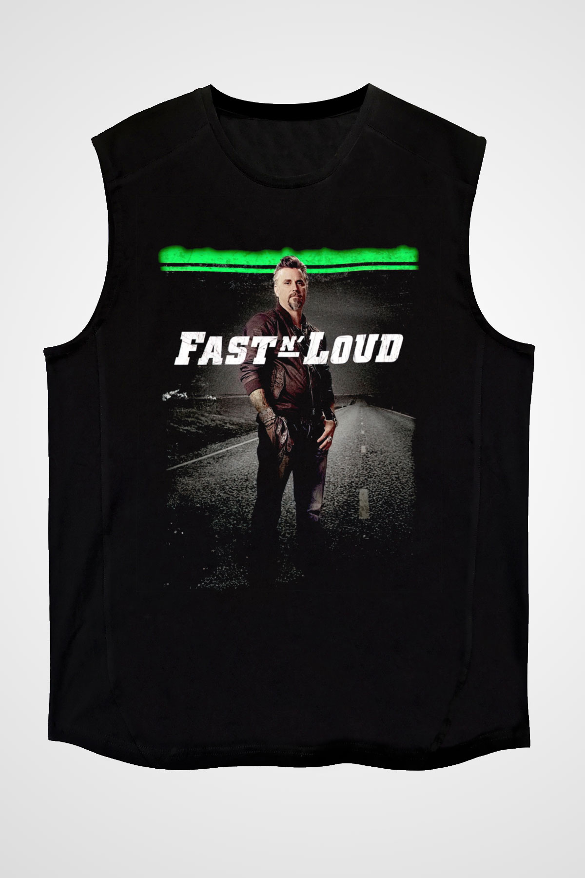 Fast N' Loud Siyah Unisex Kolsuz Tişört