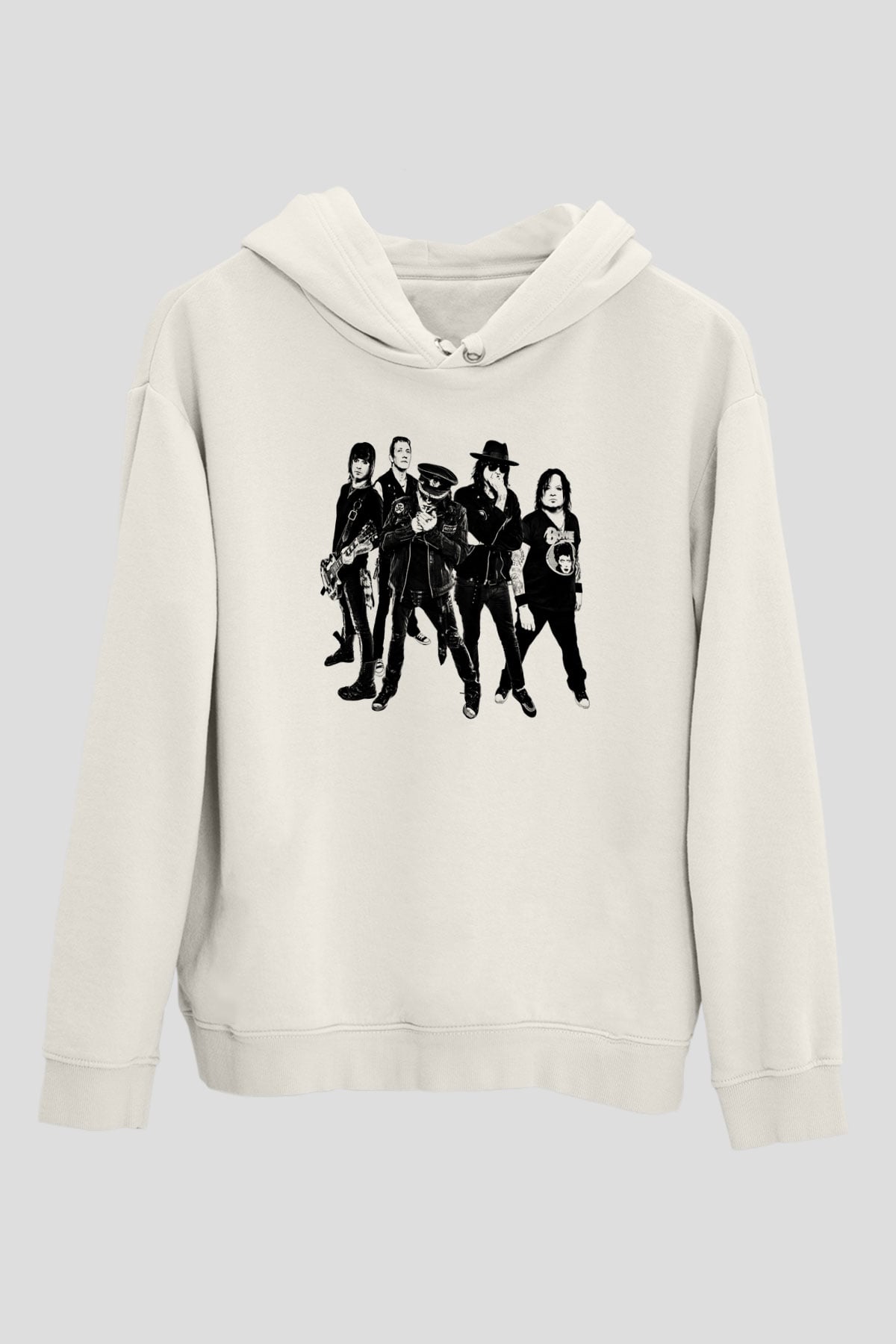 Faster Pussycat Baskılı Unisex Beyaz Hoodie