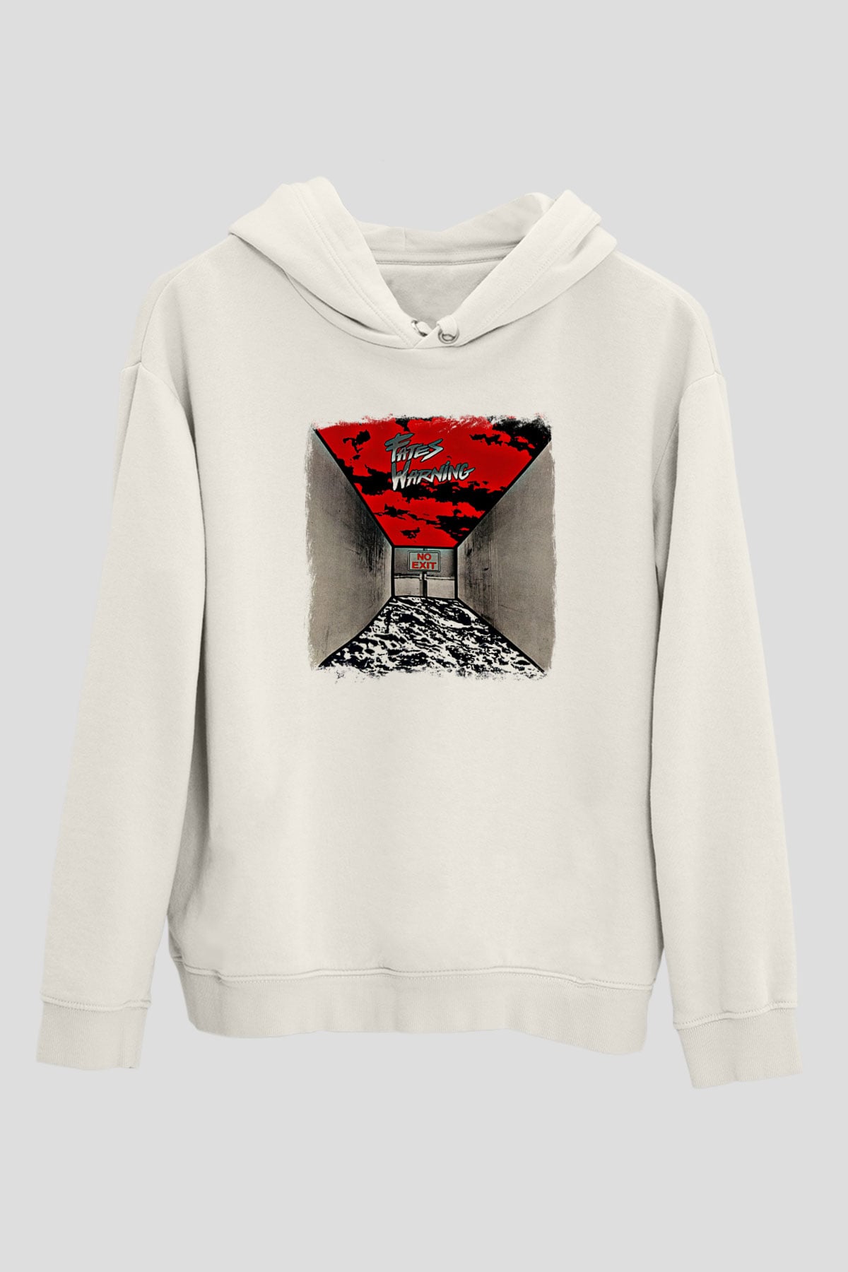 Fates Warning Baskılı Unisex Beyaz Hoodie