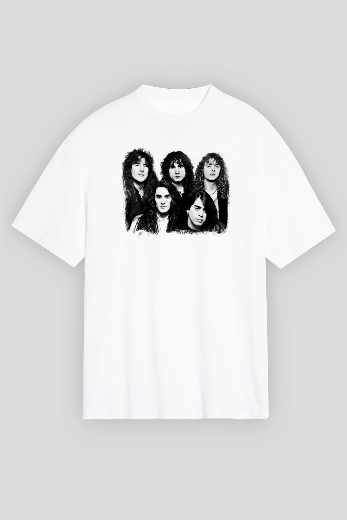 Fates Warning Baskılı Unisex Beyaz Oversize Tişört