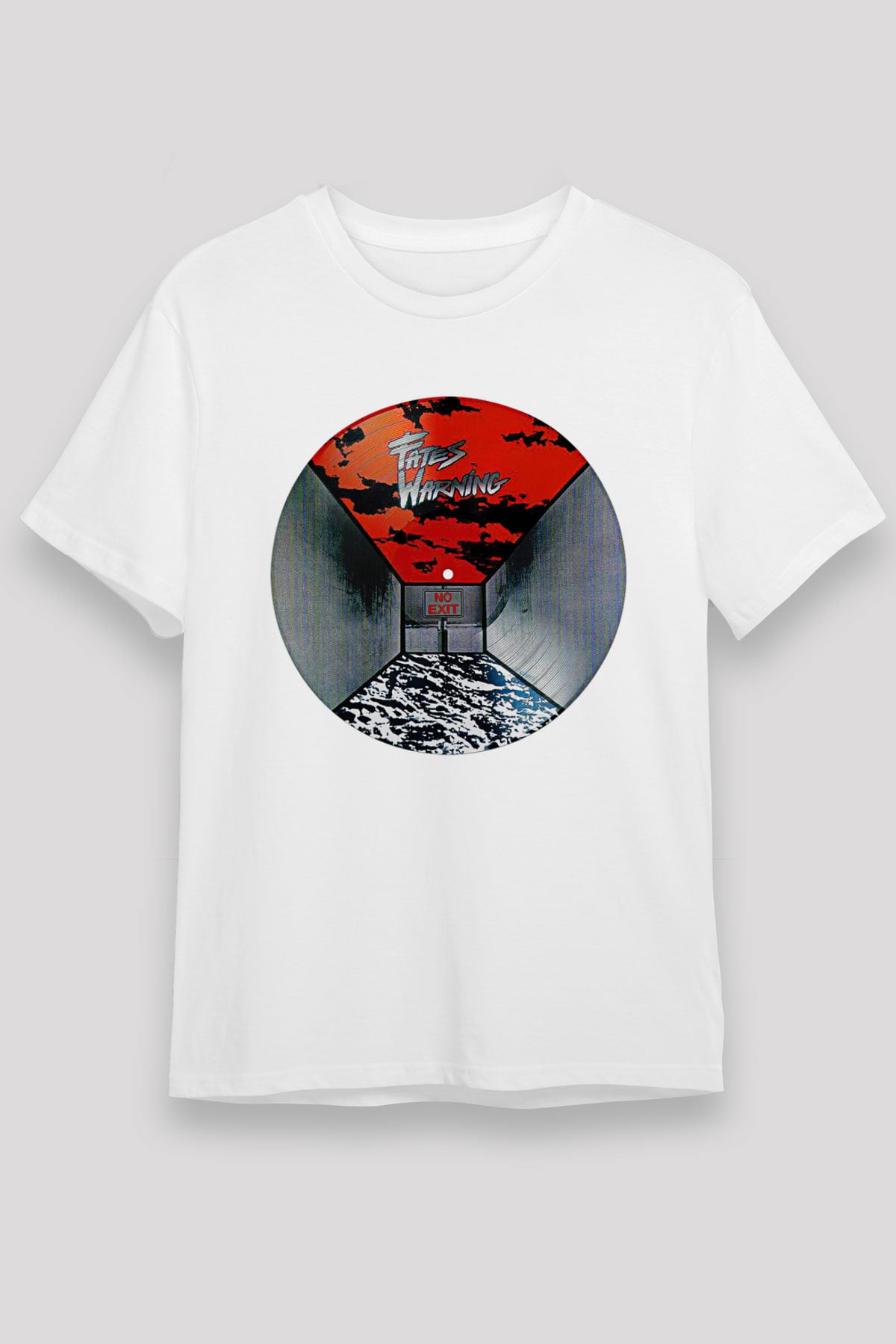 Fates Warning Baskılı Unisex Beyaz Tişört - Tshirt