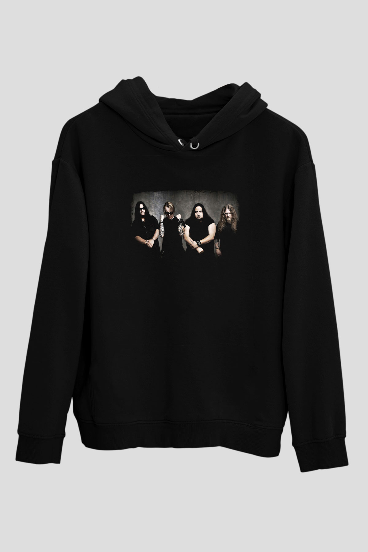 Fear Factory Baskılı Unisex Siyah Hoodie