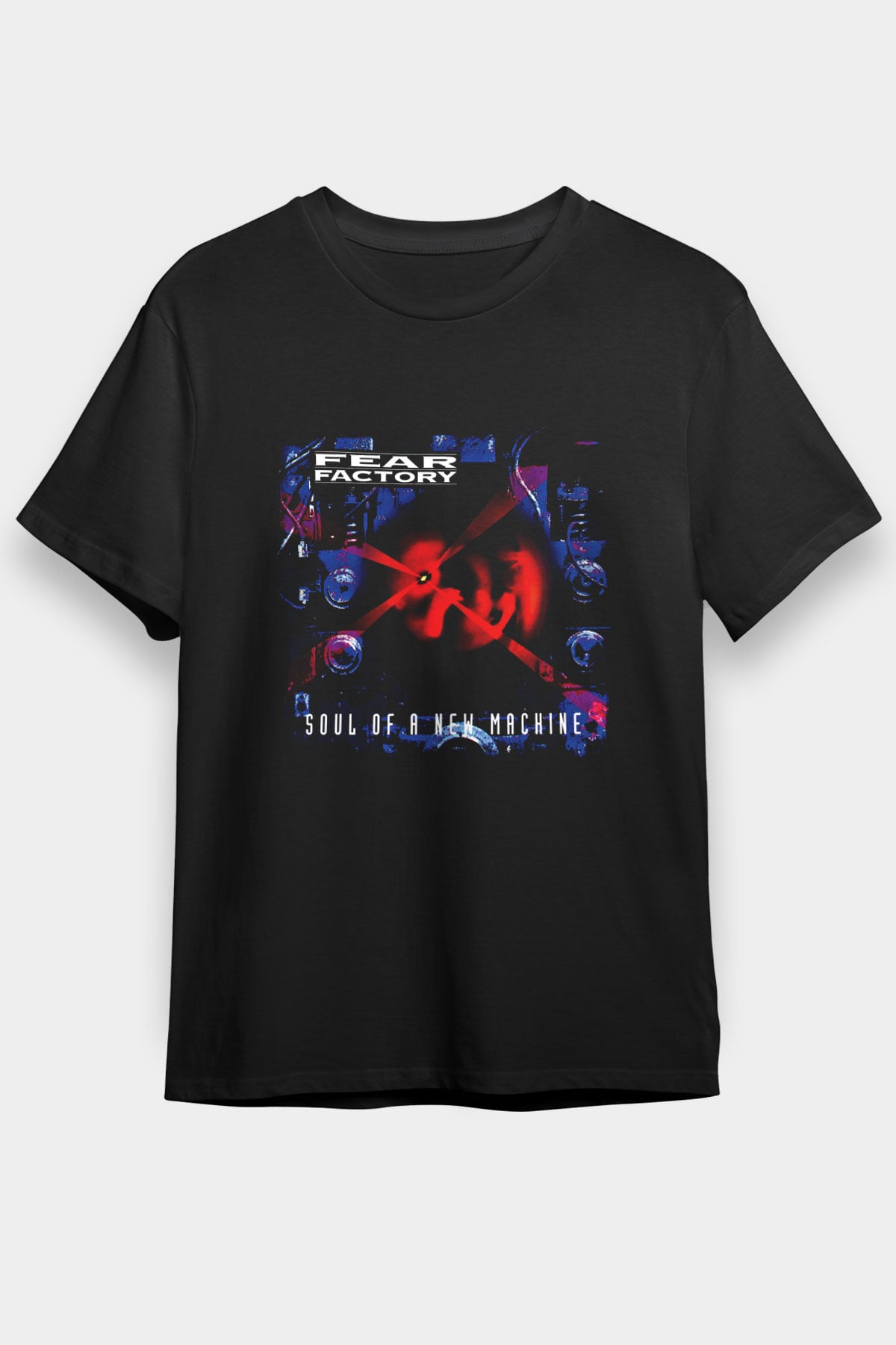 Fear Factory Baskılı Unisex Siyah Tişört
