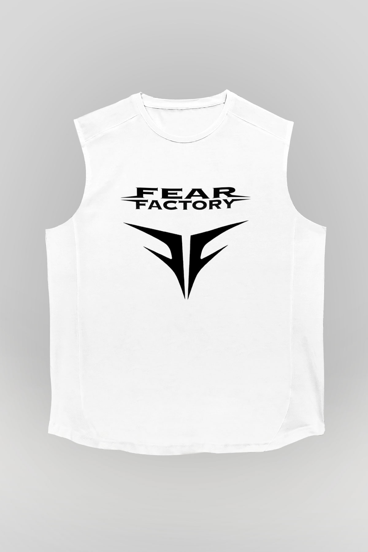 Fear Factory Beyaz Unisex Kolsuz Tişört