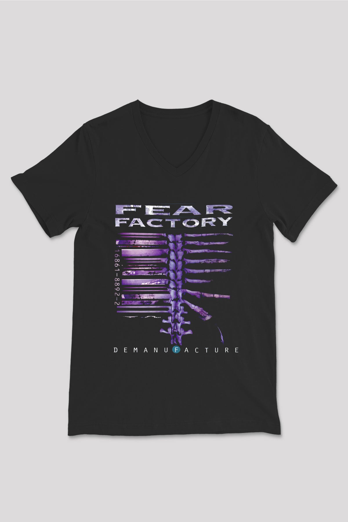 Fear Factory Siyah Unisex V Yaka Tişört