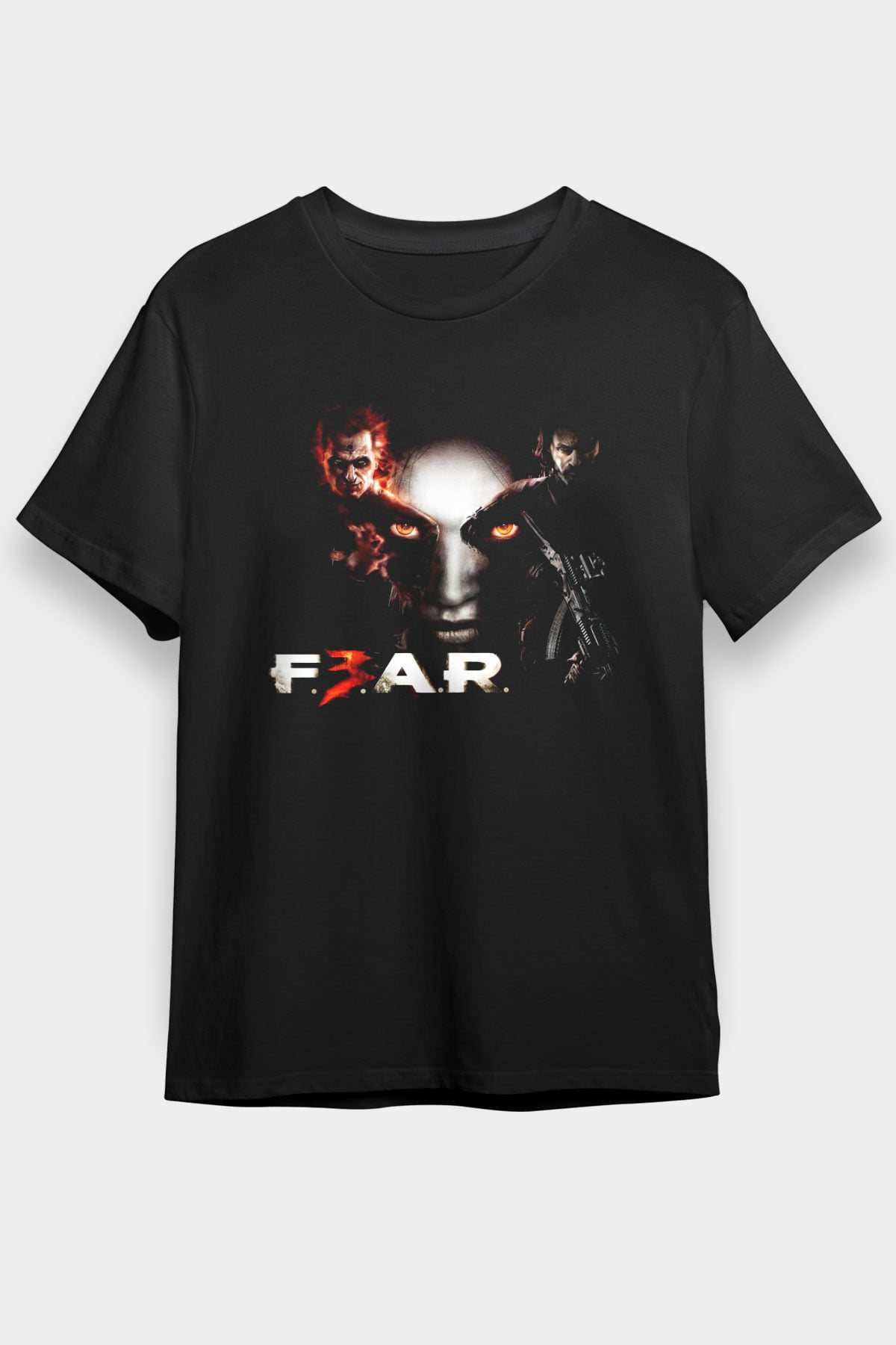 Fear Siyah Unisex Tişört T-Shirt