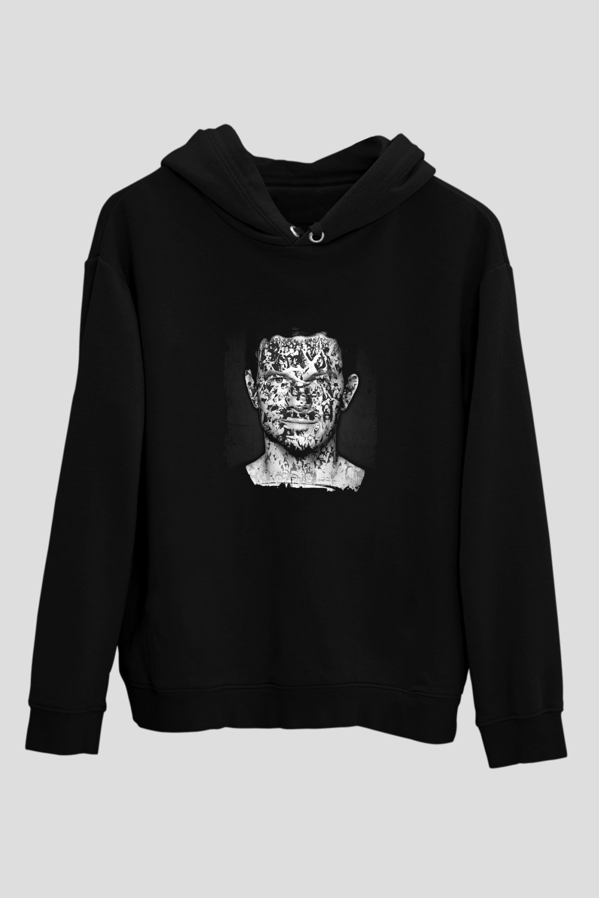 Fedde Le Grand Baskılı Unisex Siyah Hoodie