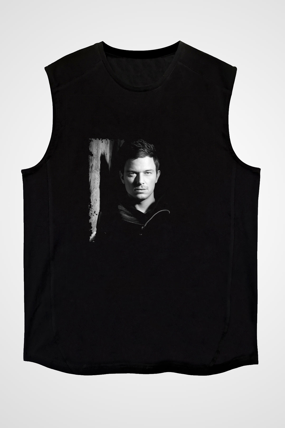 Fedde Le Grand Baskılı Unisex Siyah Kolsuz Tişört