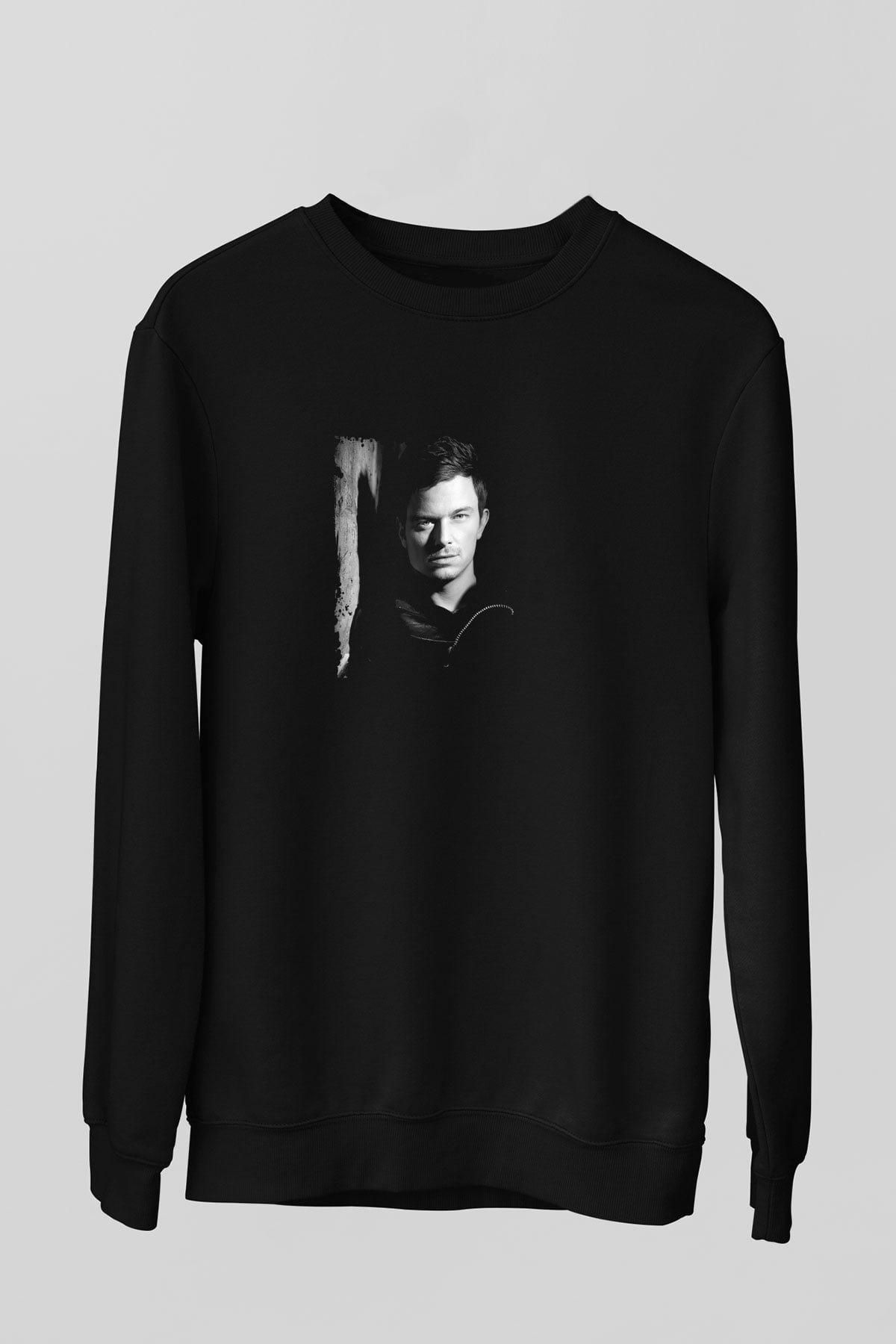 Fedde Le Grand Baskılı Unisex Siyah Sweatshirt