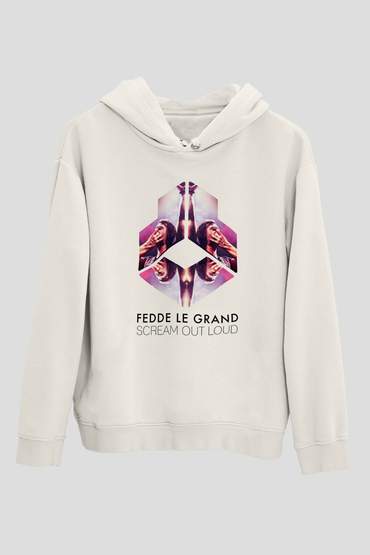 Fedde Le Grand Beyaz Unisex Kapüşonlu Sweatshirt