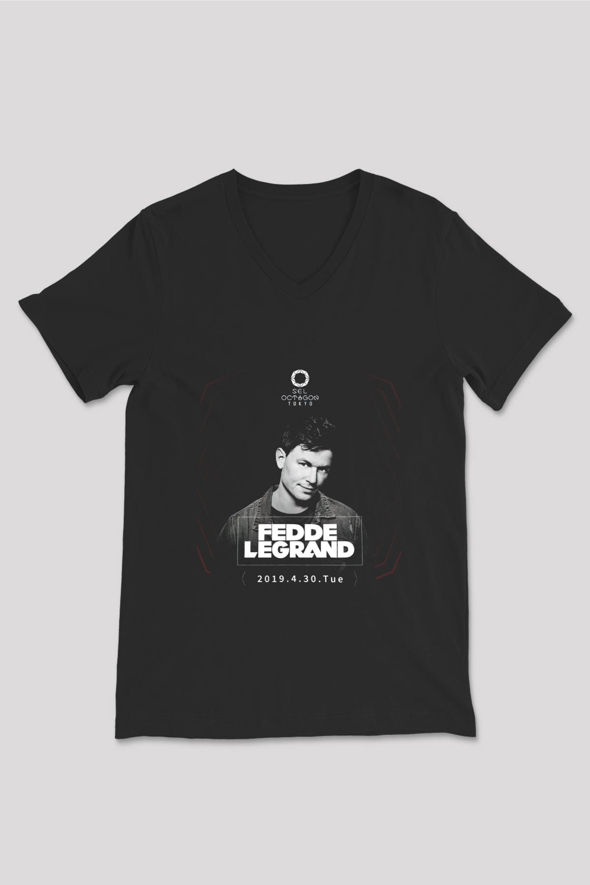 Fedde Le Grand Siyah Unisex V Yaka Tişört