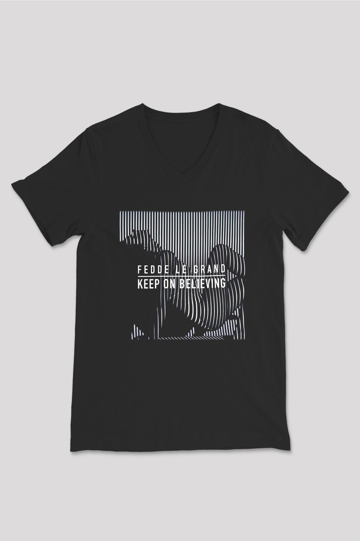 Fedde Le Grand Siyah Unisex V Yaka Tişört T-Shirt