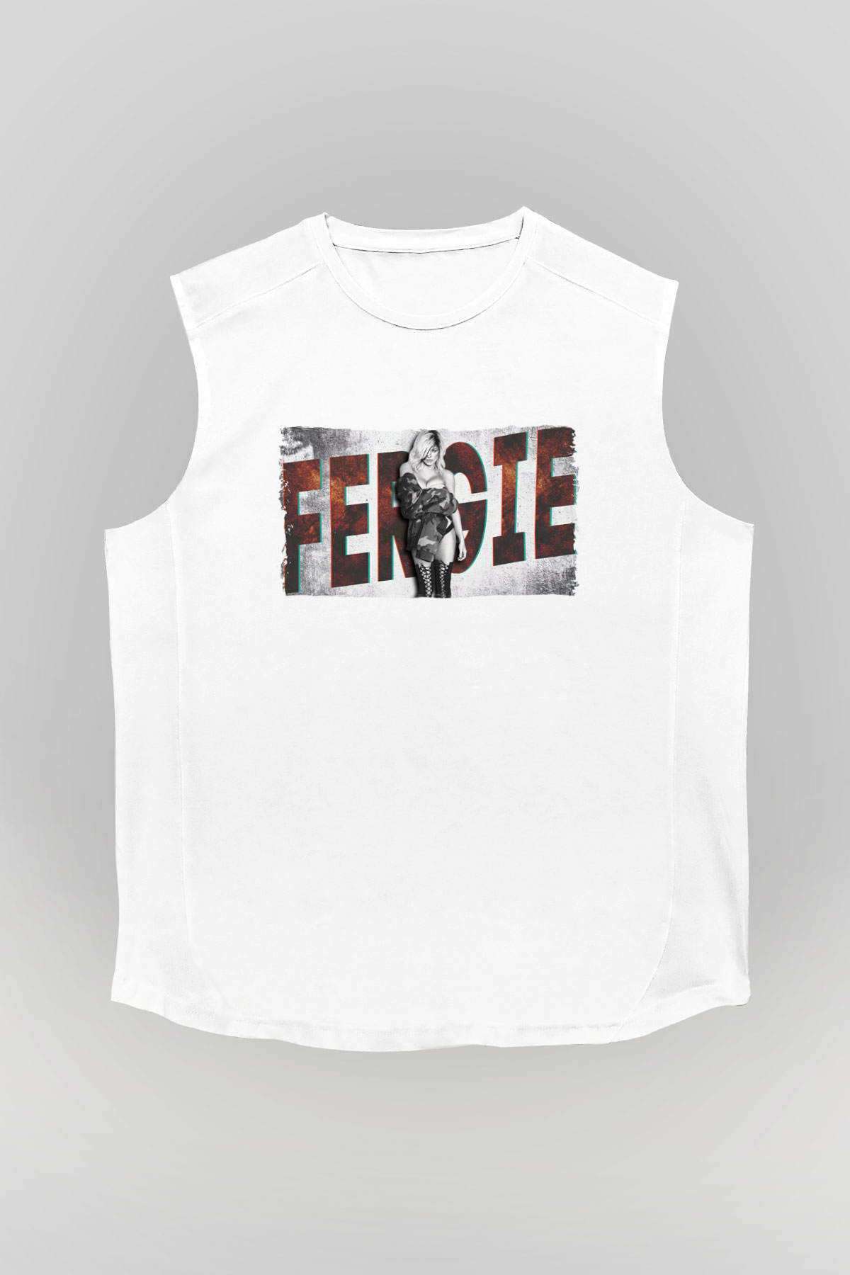 Fergie Beyaz Unisex Kolsuz Tişört