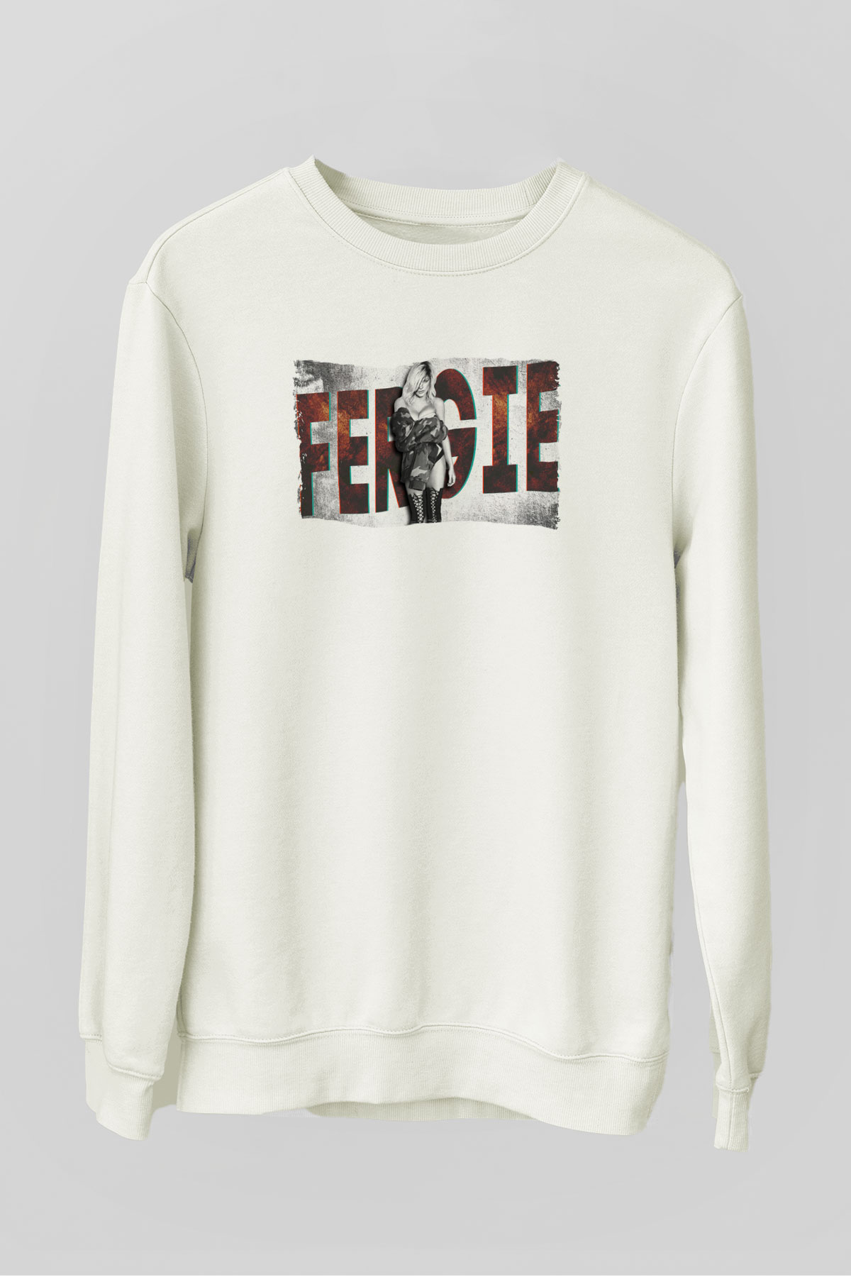 Fergie Beyaz Unisex Sweatshirt