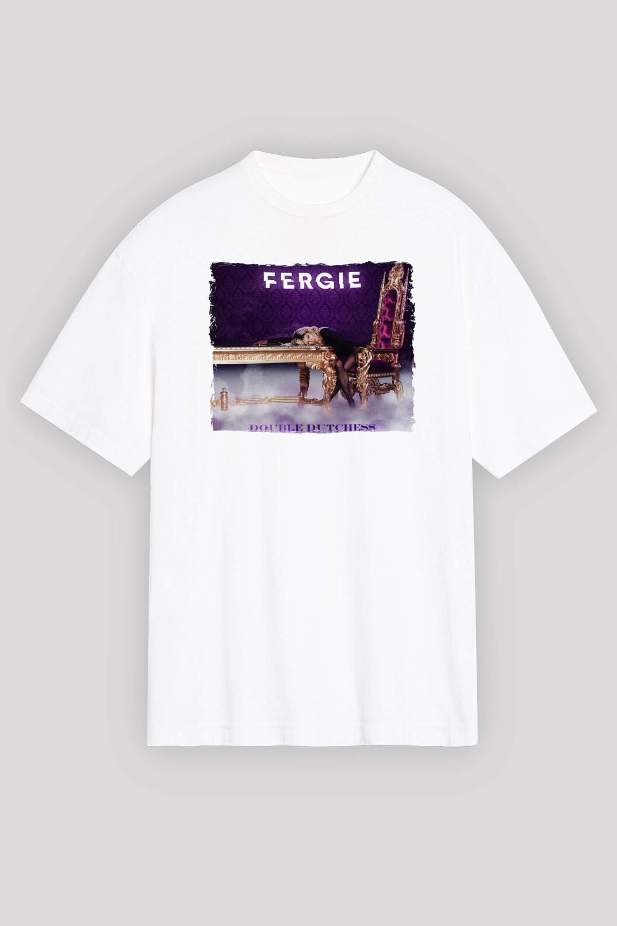 Fergie Beyaz Unisex Tişört T-Shirt - TişörtFabrikası