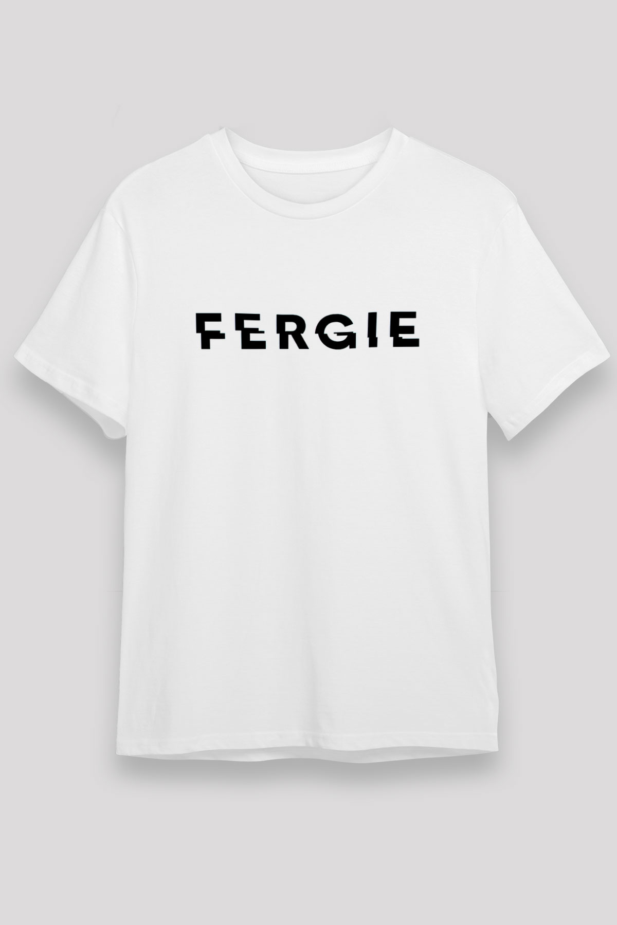 Fergie Beyaz Unisex Tişört T-Shirt - TişörtFabrikası