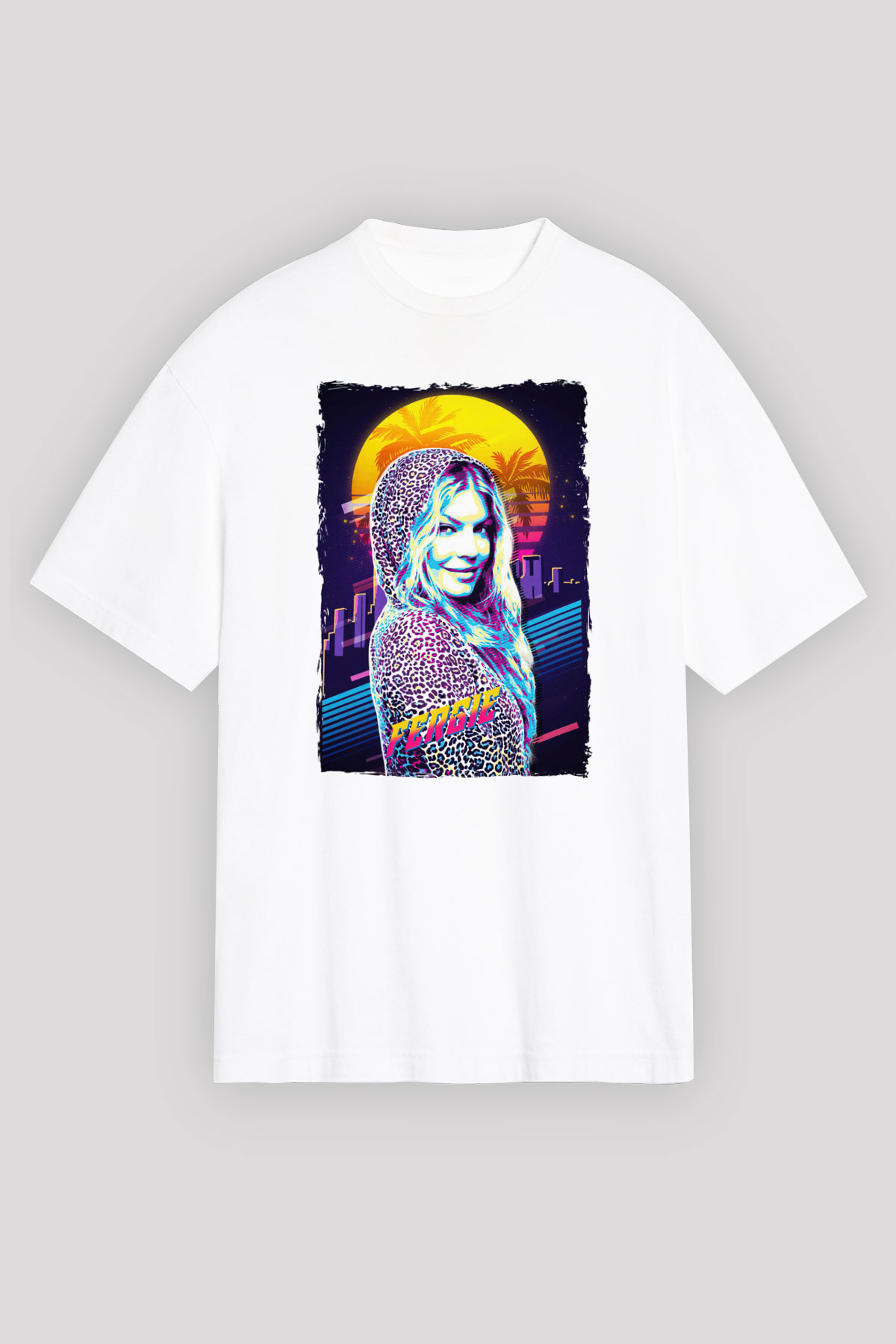 Fergie Beyaz Unisex Tişört T-Shirt - TişörtFabrikası
